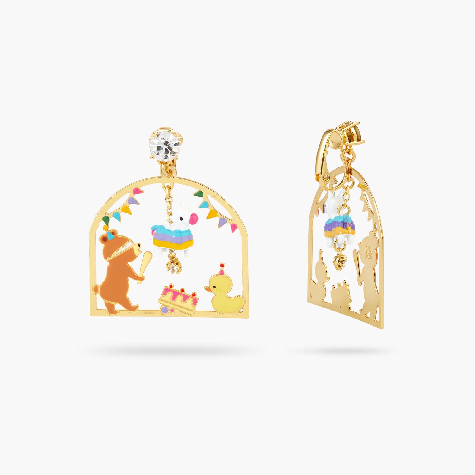 Piñata party post earrings