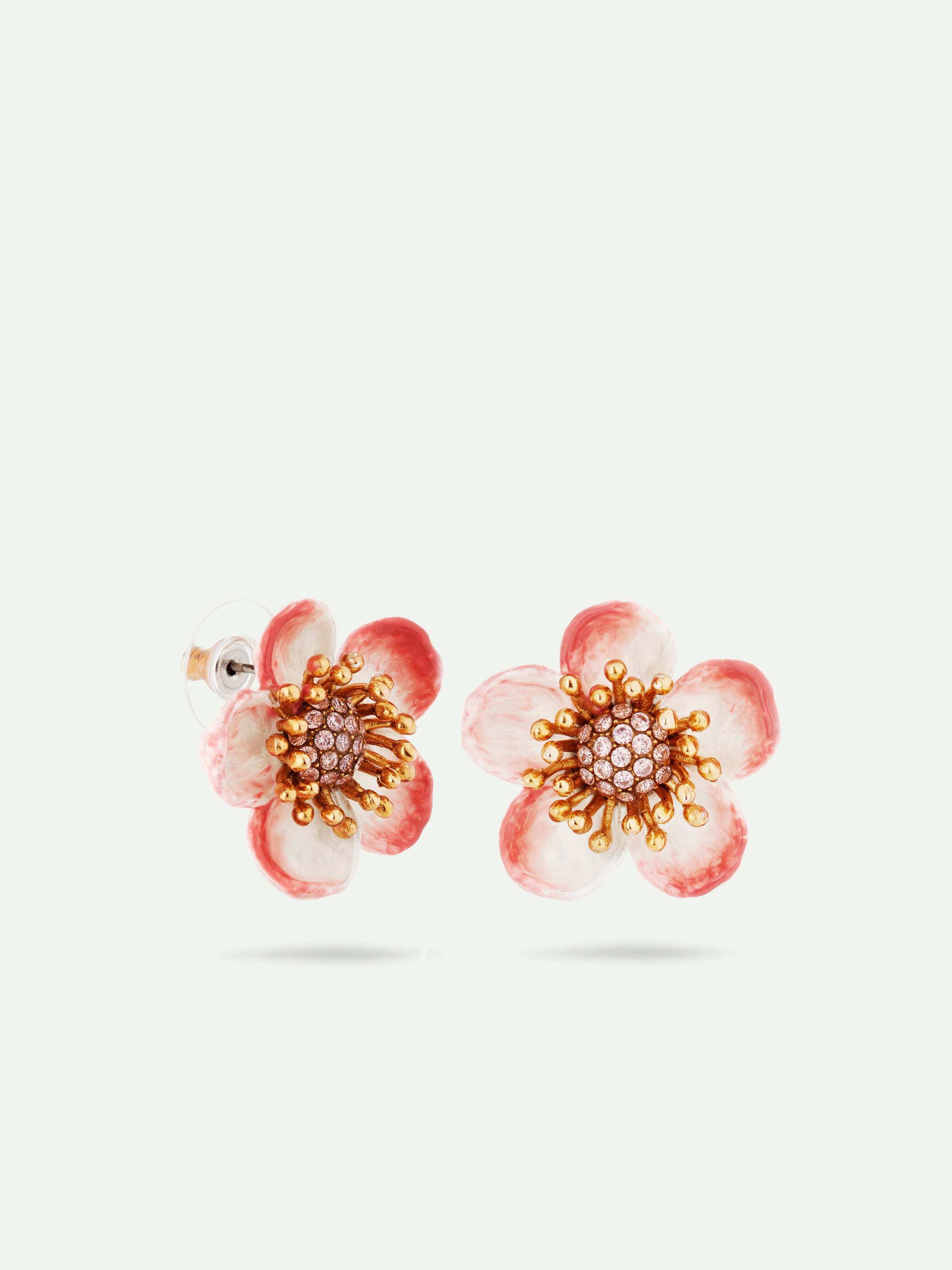 Apple blossom clip-on earrings