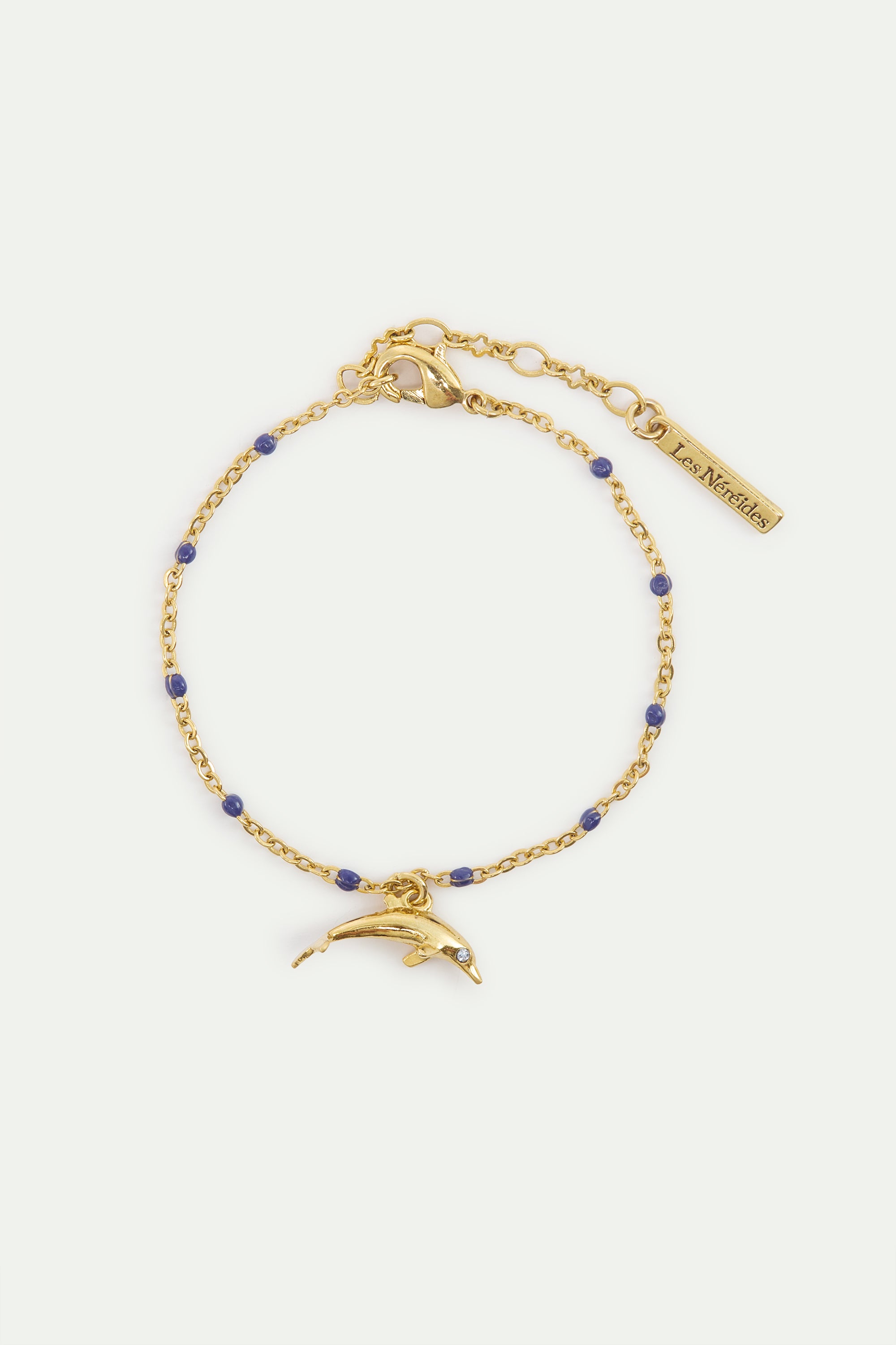 Bracelet pendentif dauphin doré