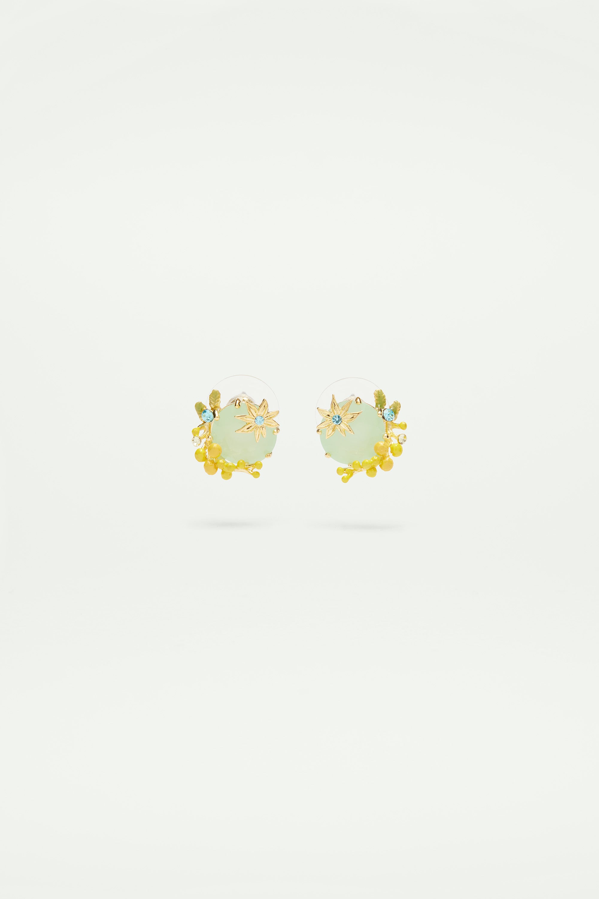 Mimosa and star anise post earrings
