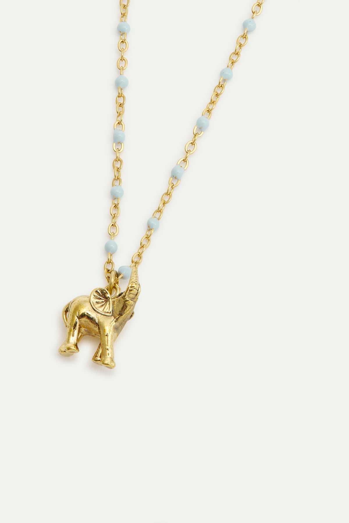 Collar colgante elefante dorado