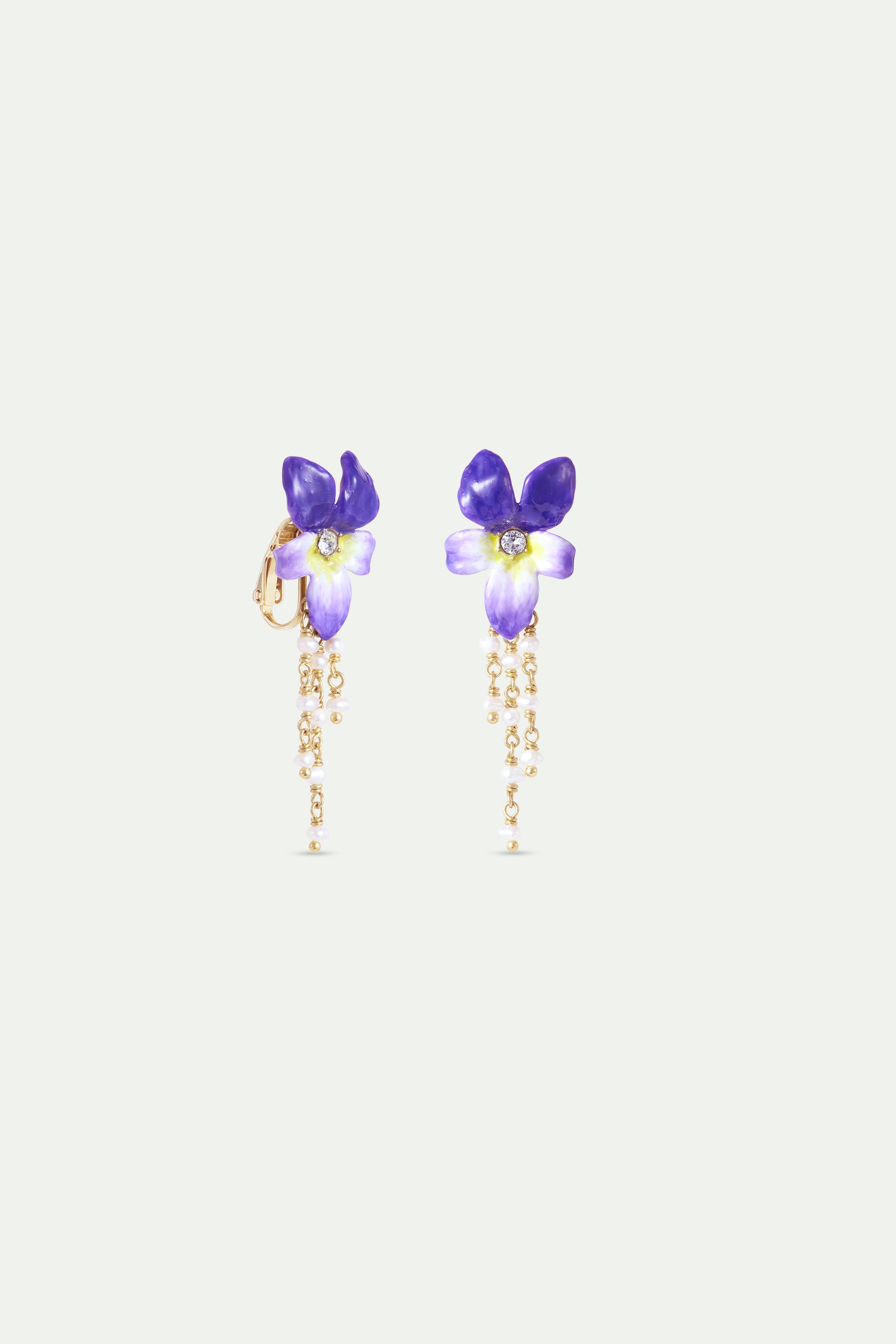 Clip Earrings CHAMPS DE VIOLETTES