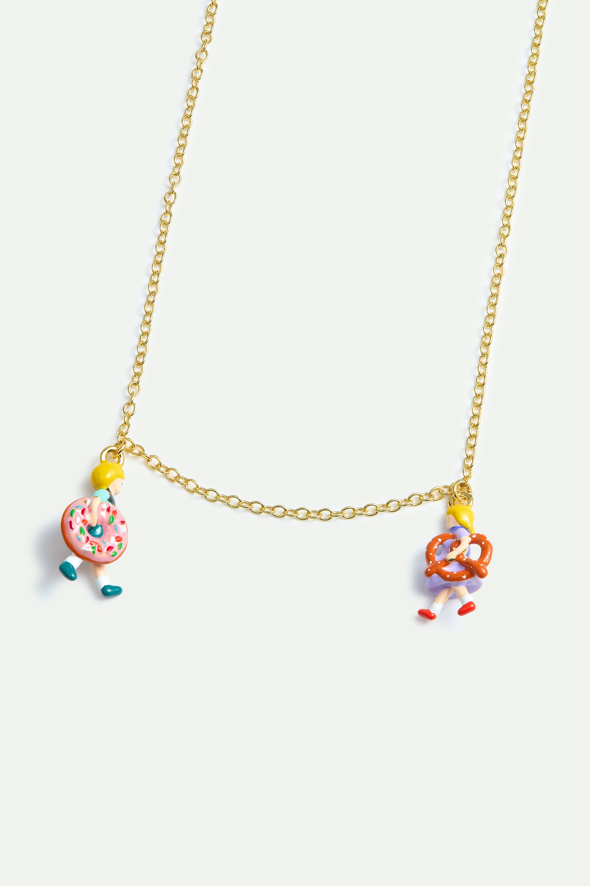Collier rose Hansel et Gretel