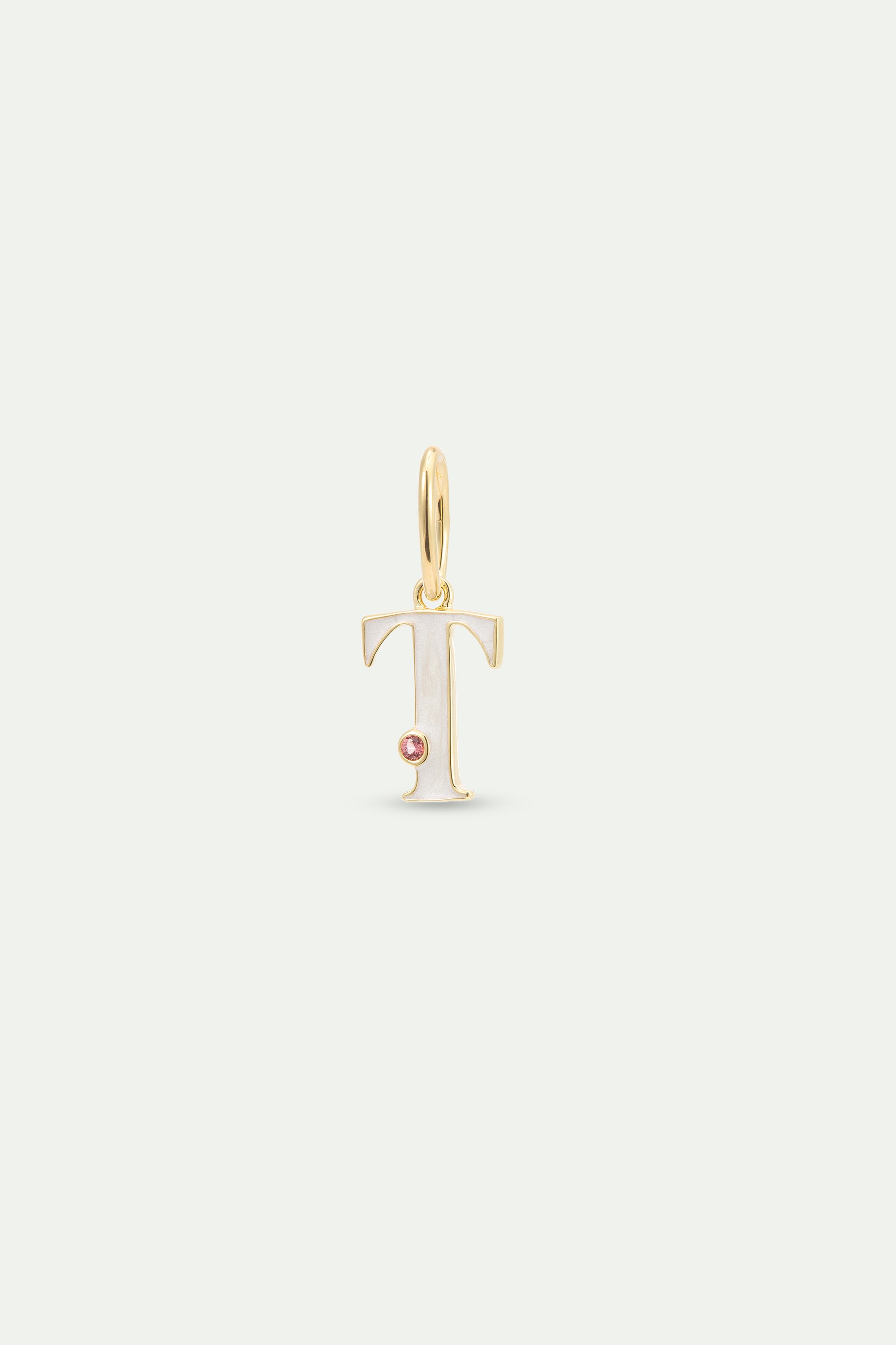 White letter T pendant