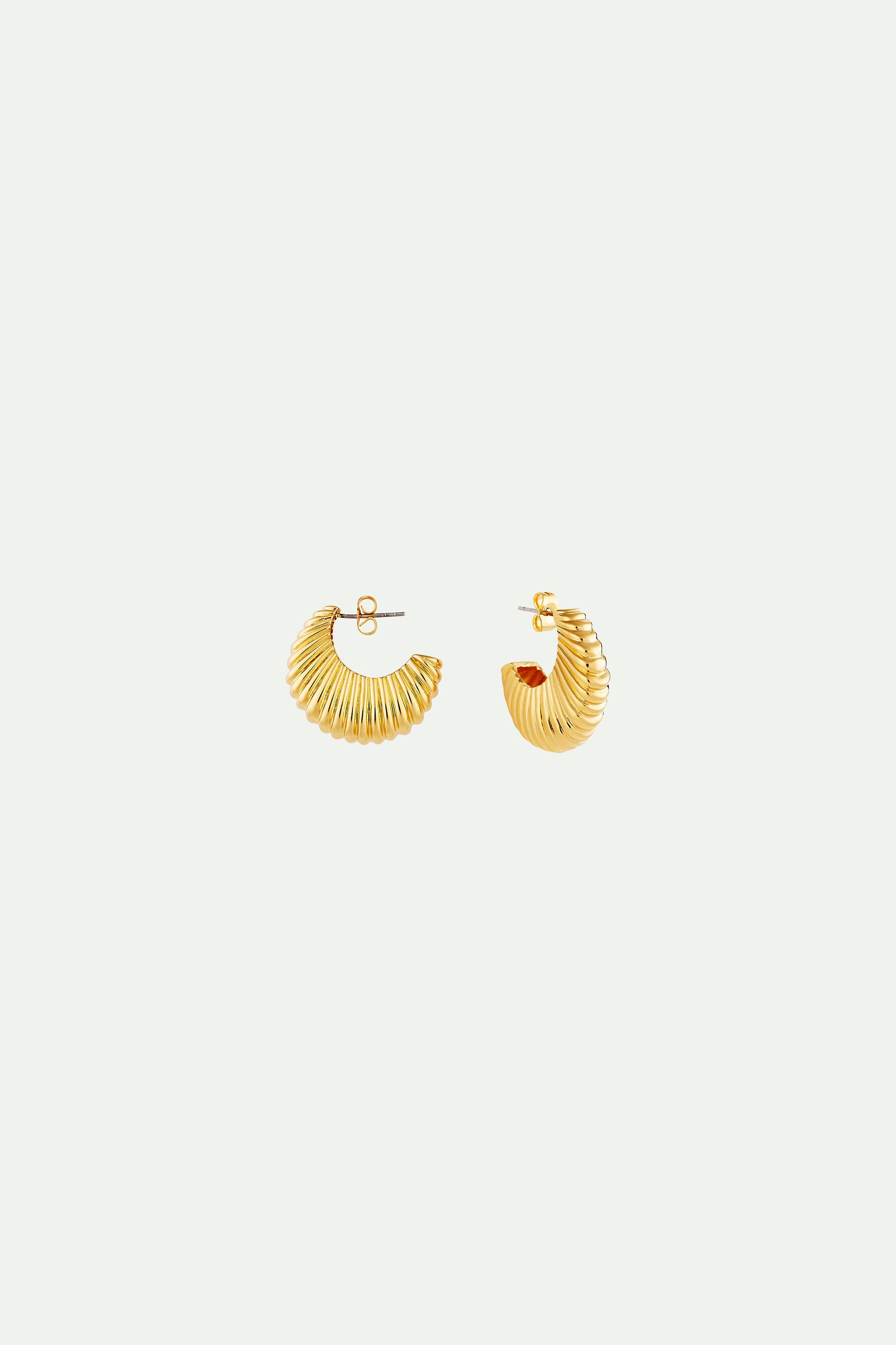 Gadroon pattern hoop earrings