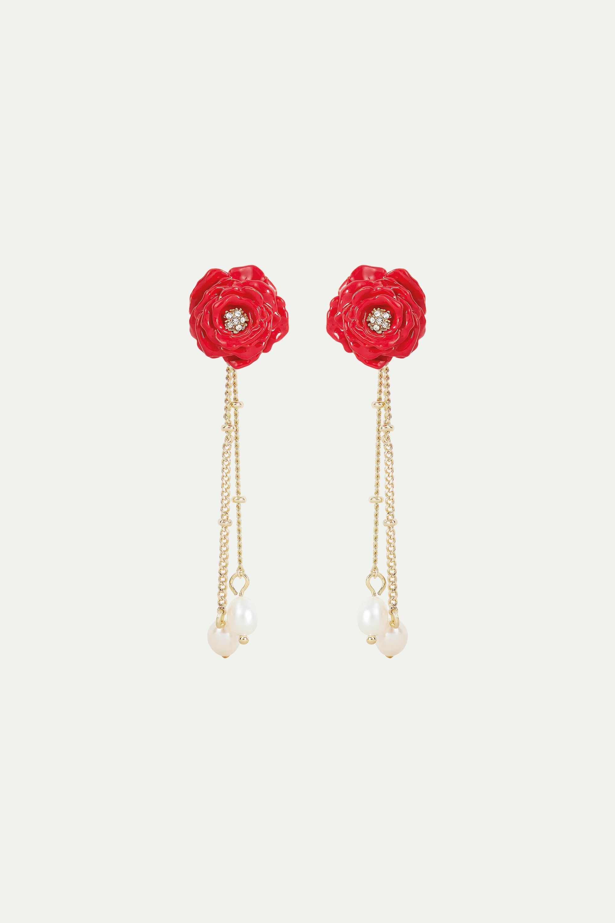 Red Rose post earrings