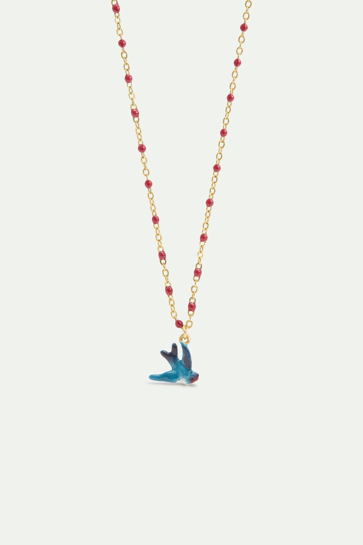 Collar colgante golondrina azul