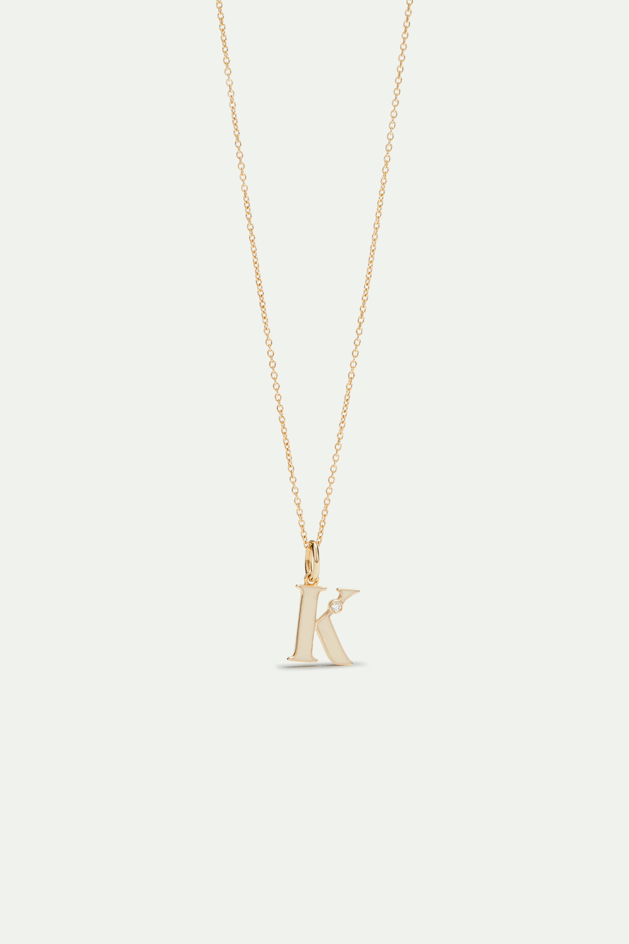 Letter K pendant necklace