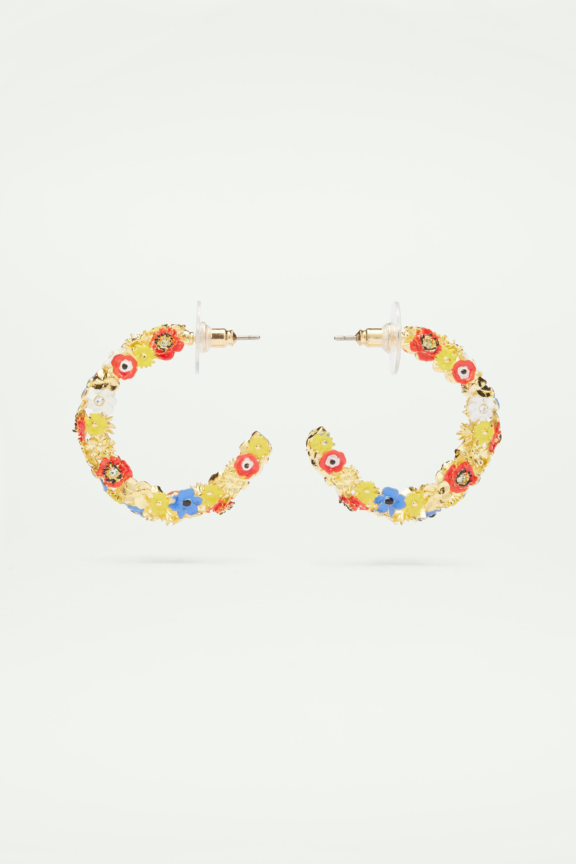 Wildflower hoop earrings