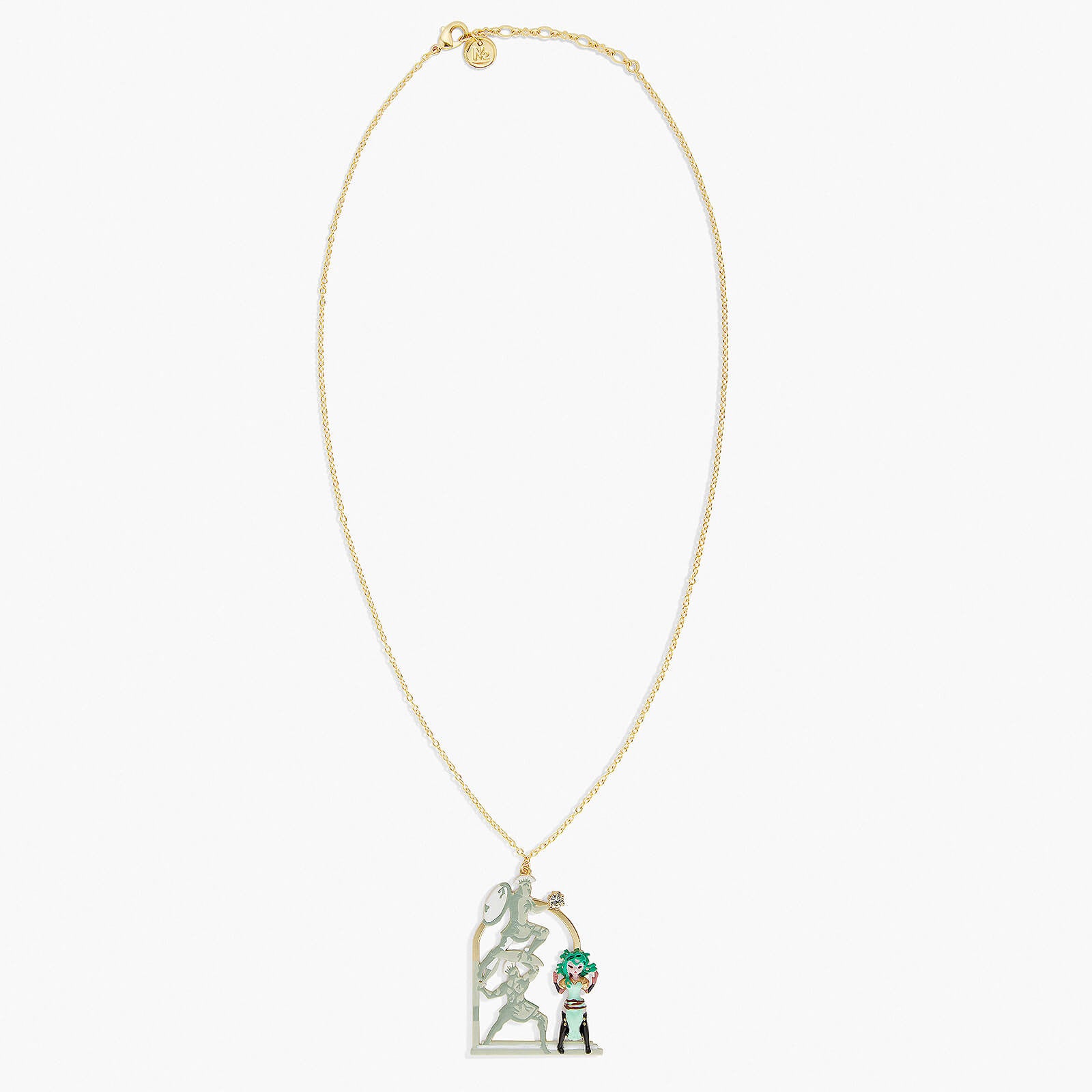 Greek soldiers and Medusa long necklace