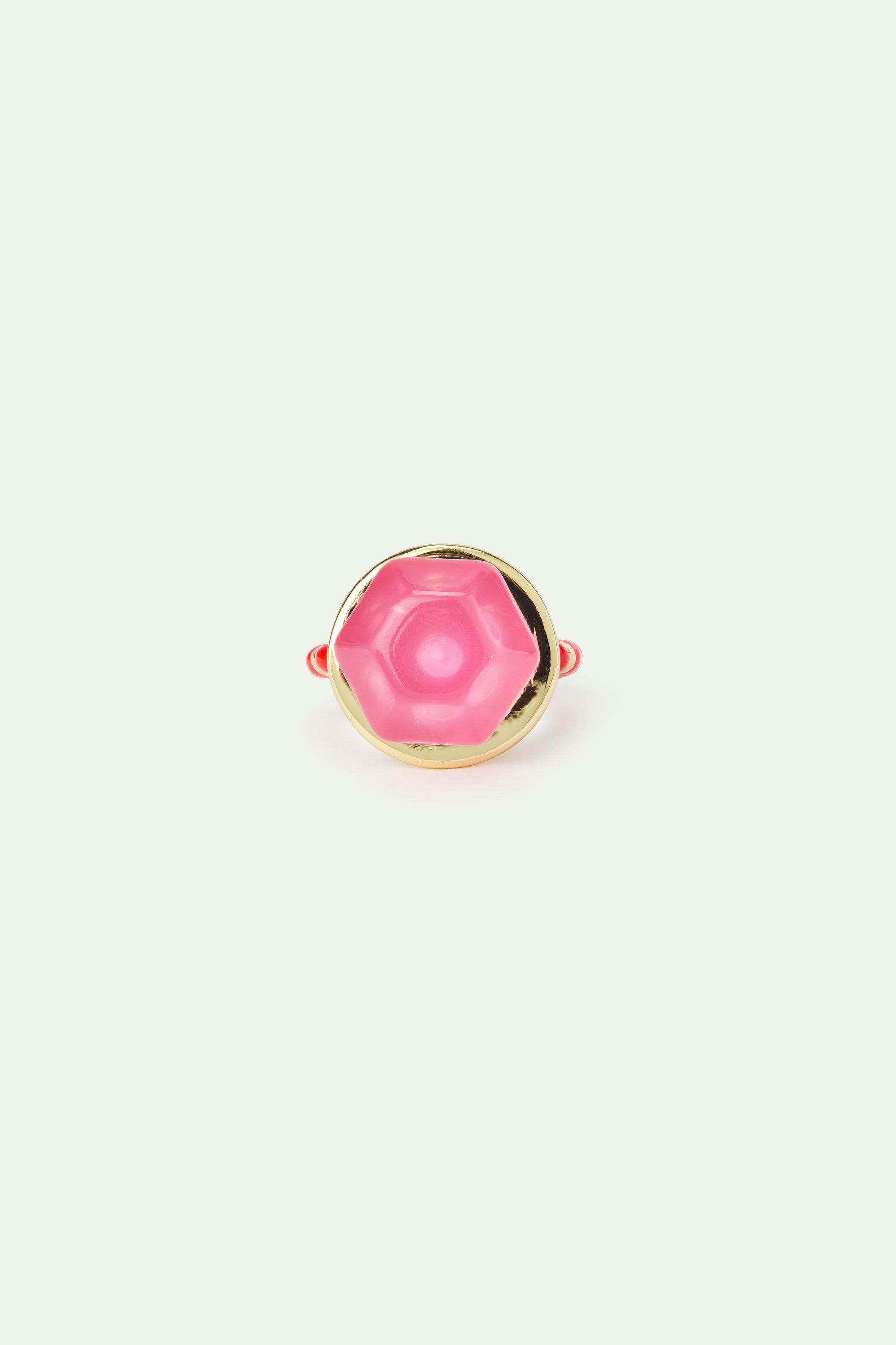 Pink lollipop ajustable ring
