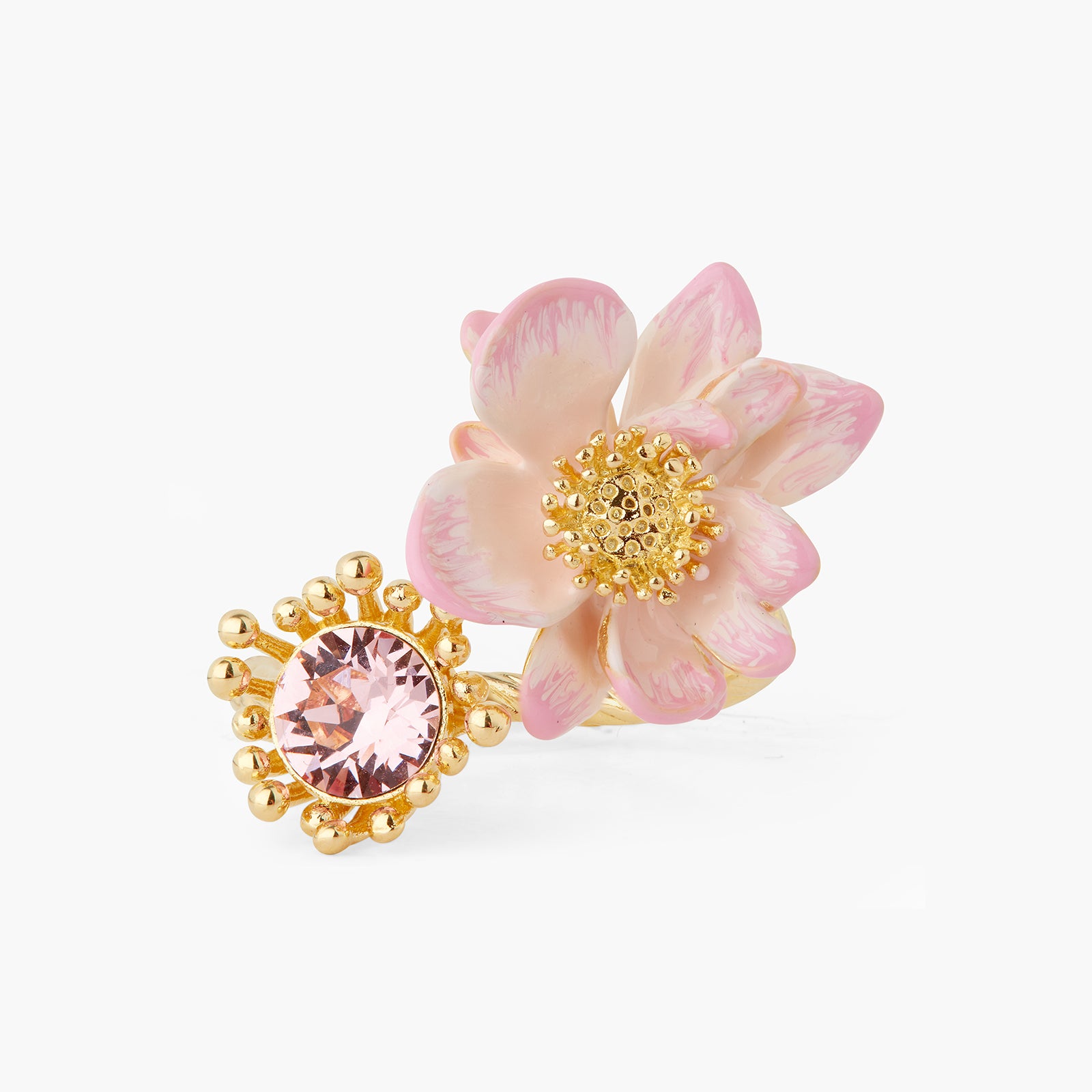 Lotus flower adjustable ring