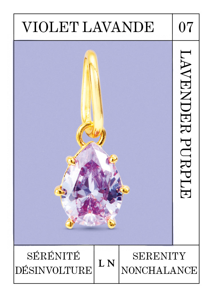 Lavender Purple Stone Pendant, Serenity and Carefreeness - July
