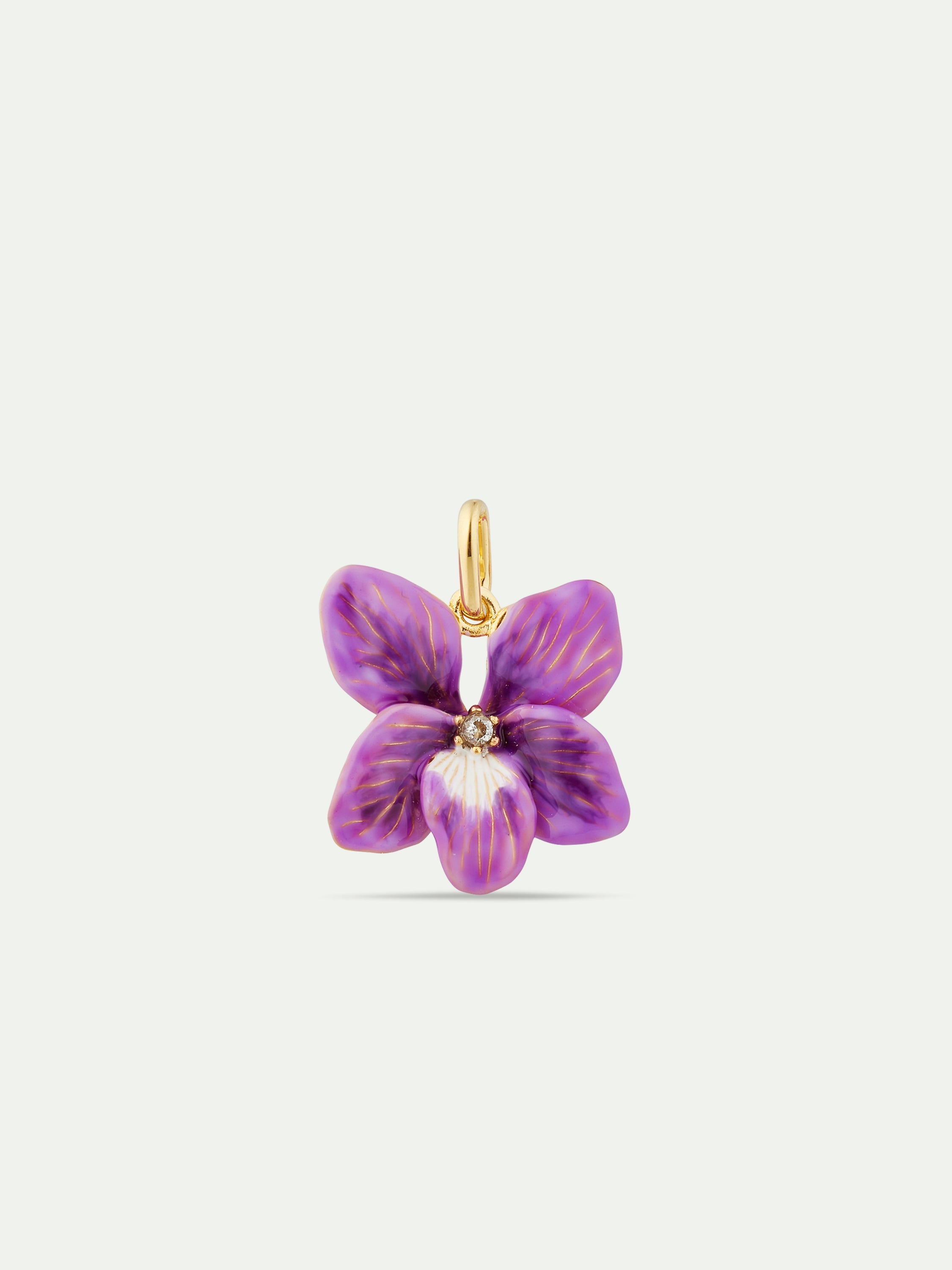 Violet flower pendant