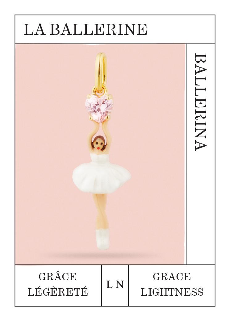 Ballerina and cut stone pendant