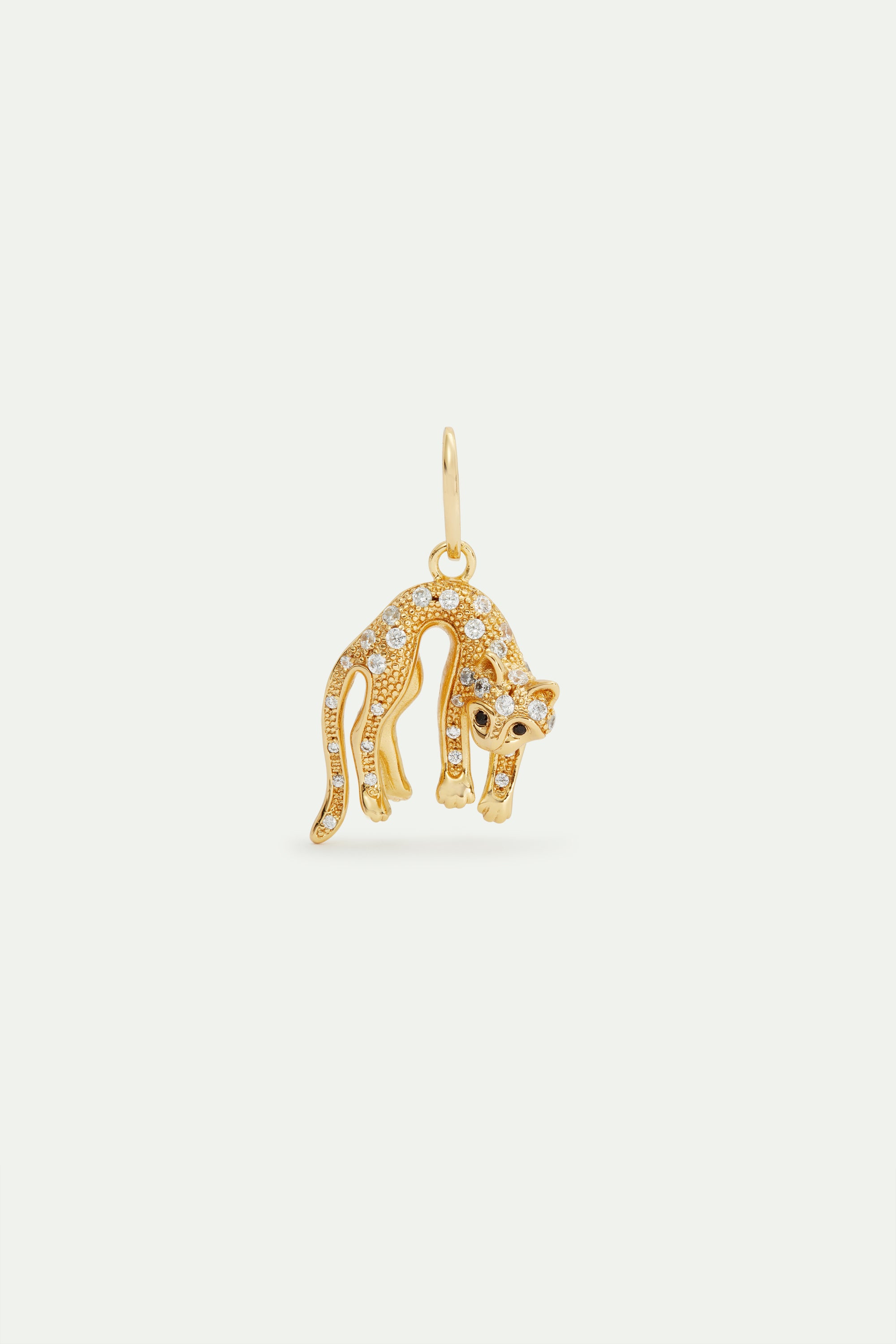 Golden cat with crystals pendant, Care and Gentleness