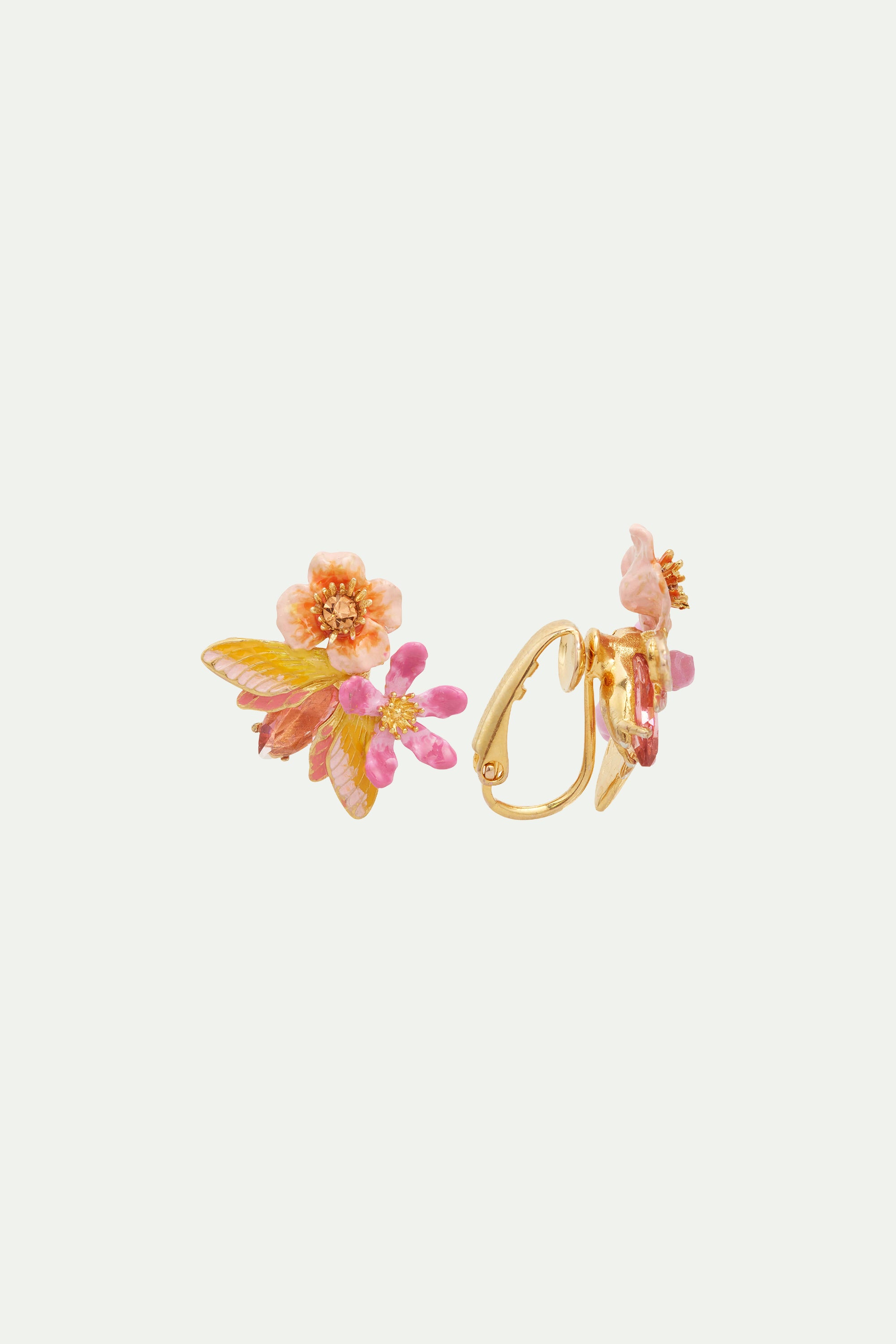Pendientes de clip Mariposa de los Viñedos y Flor