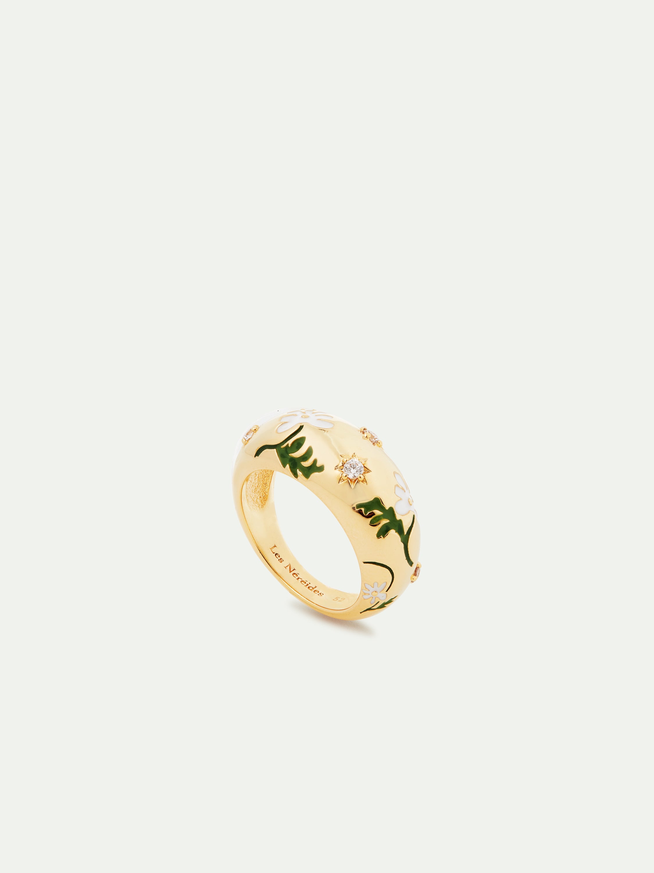 Star and daisy flower cocktail ring