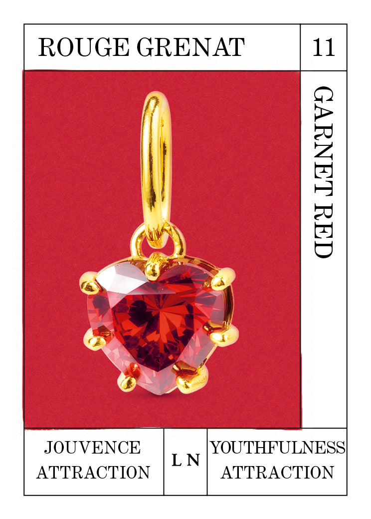 Garnet Red Pendant, Youthfulness and Attraction - November