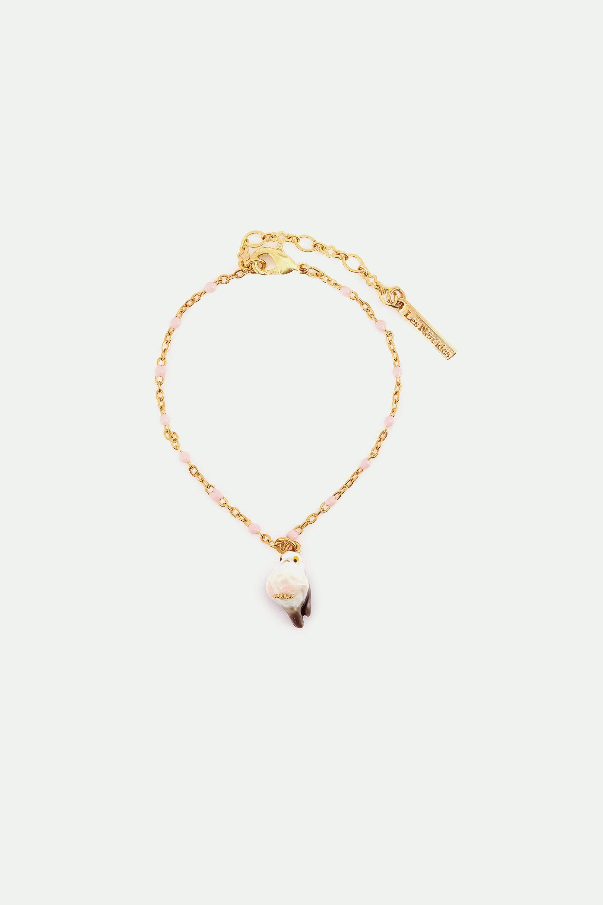 White Long-tailed Tit fine bracelet