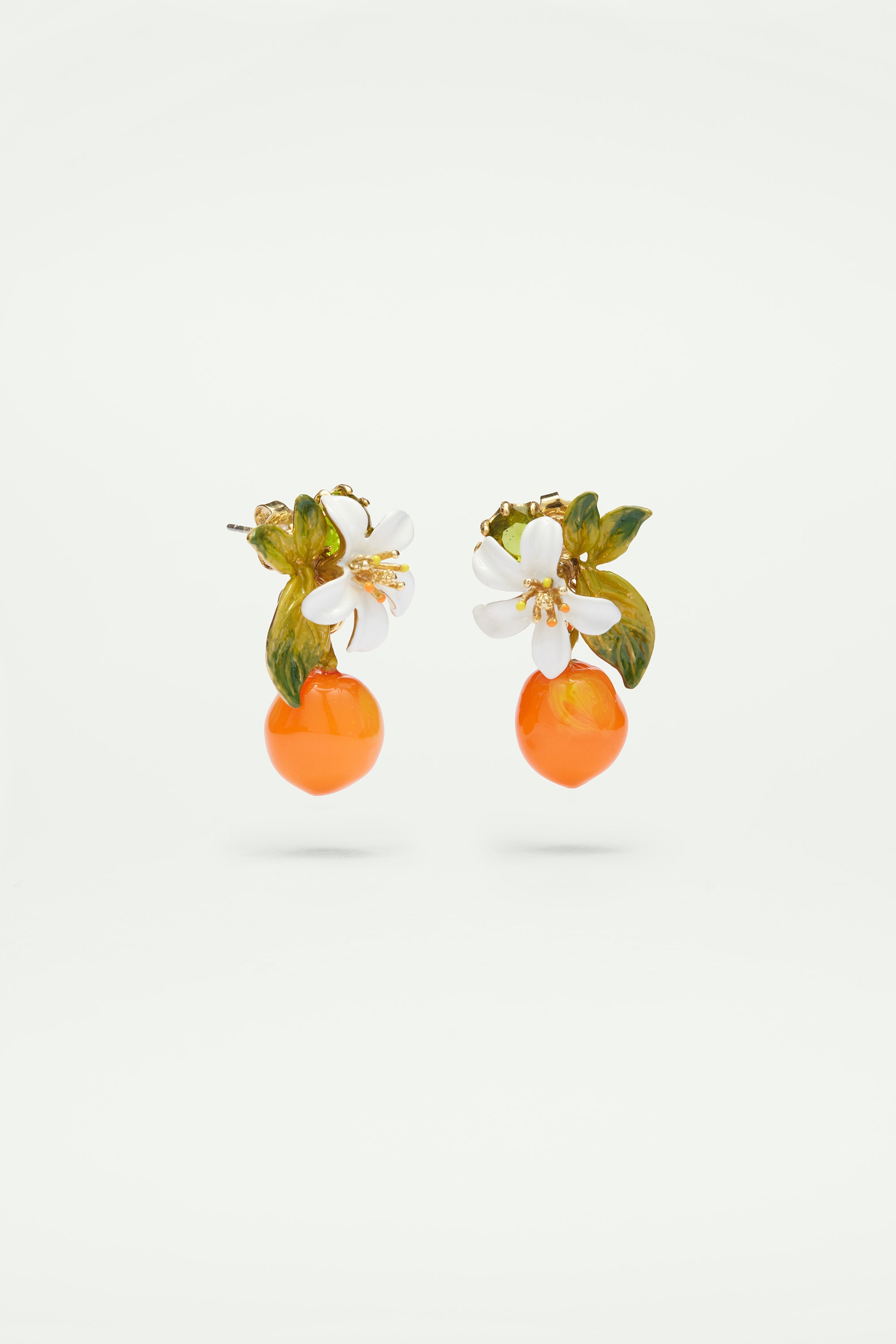 Orange and orange blossom Clip on earrings