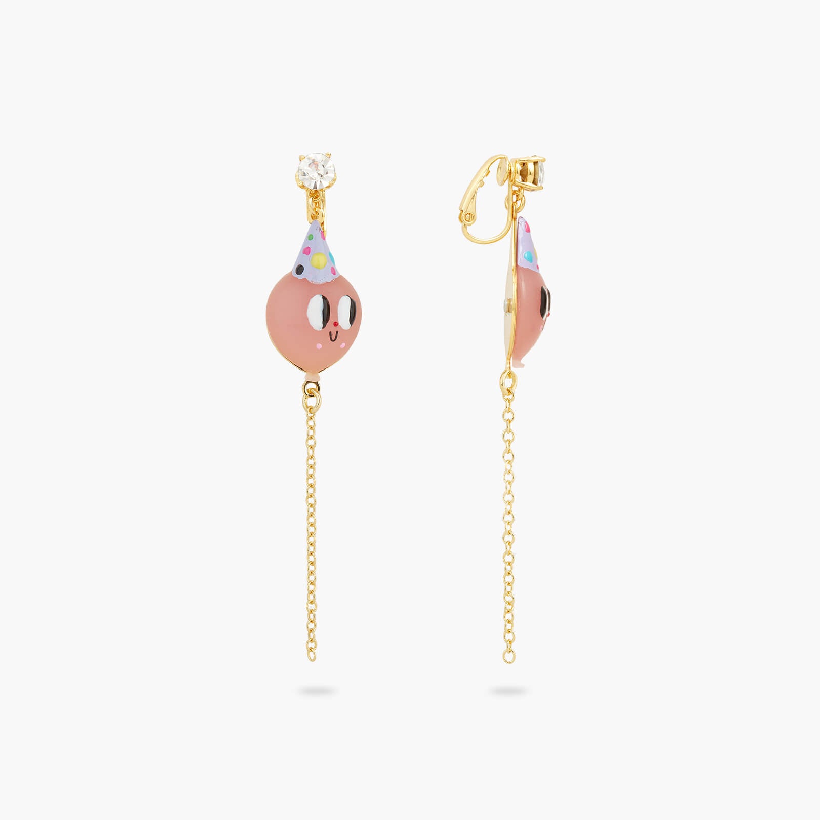 Pink balloon post earrings