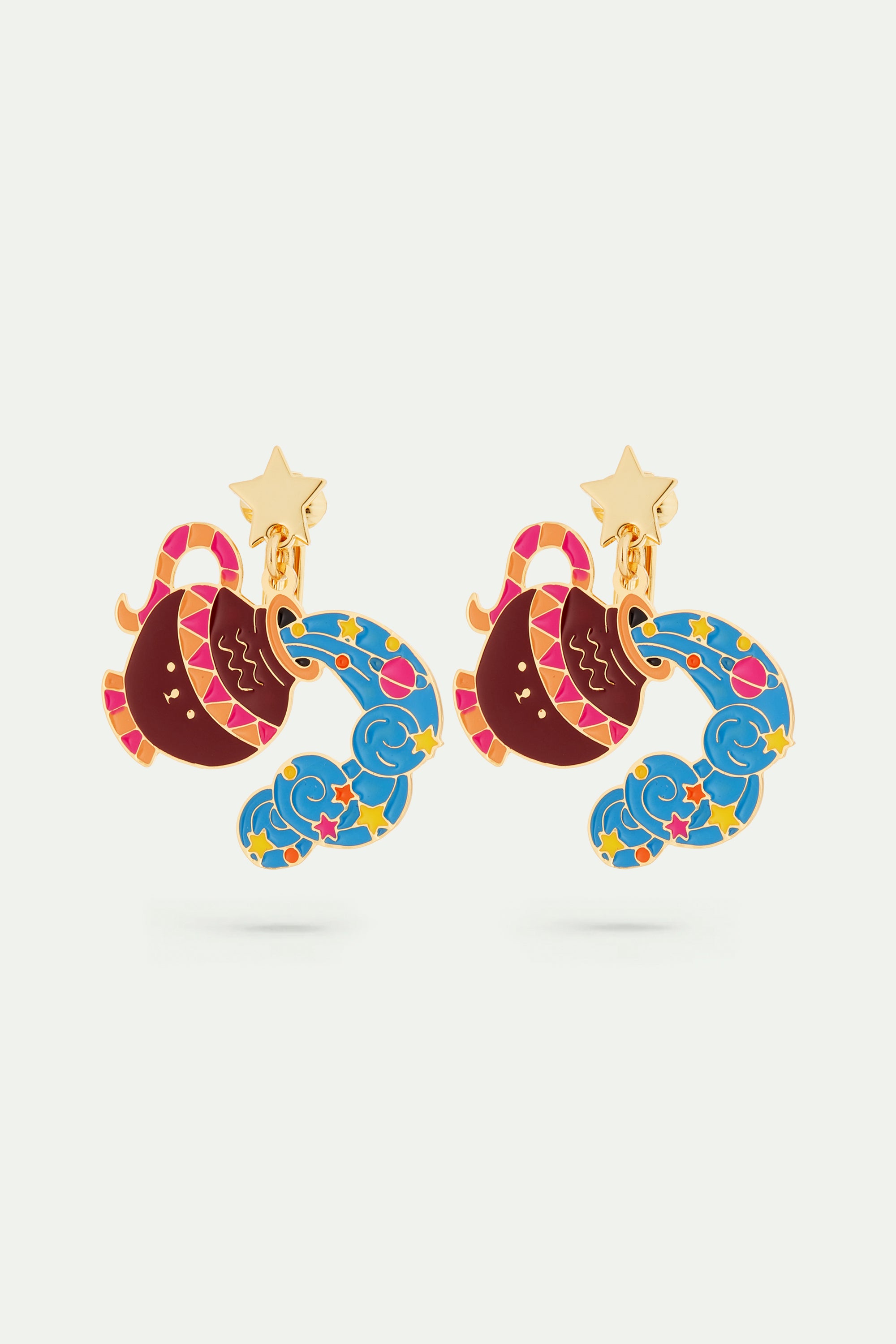 Aquarius astrological sign earrings