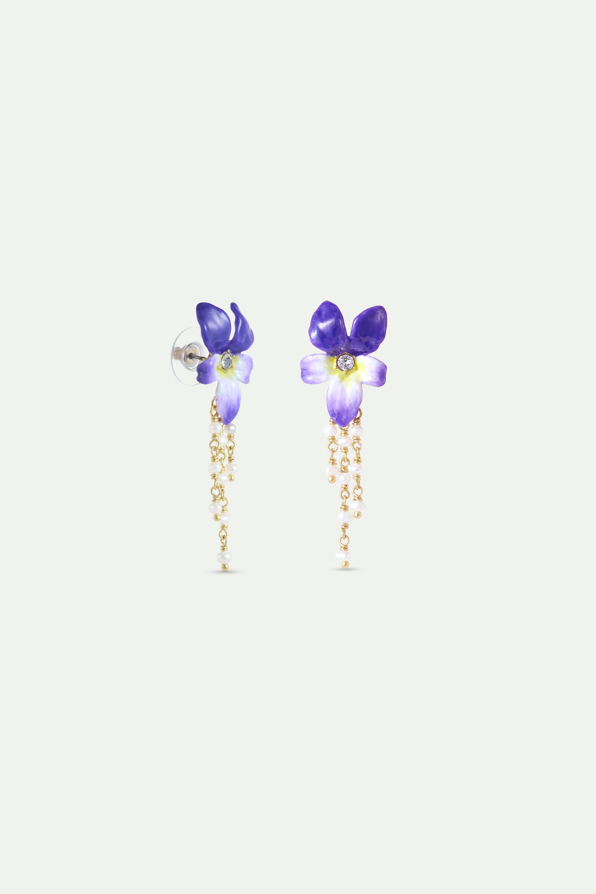 Clip Earrings CHAMPS DE VIOLETTES