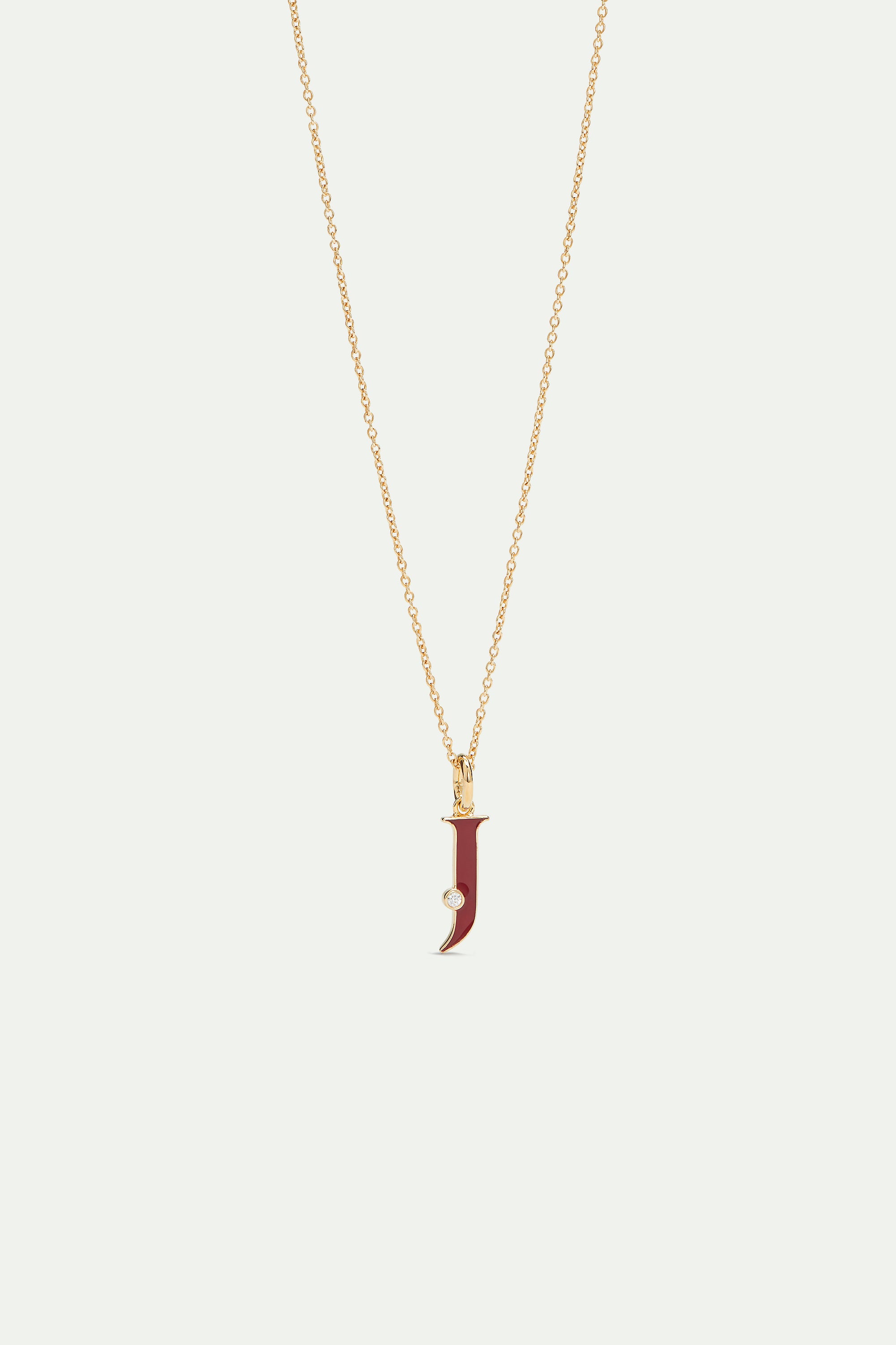 Letter J pendant necklace