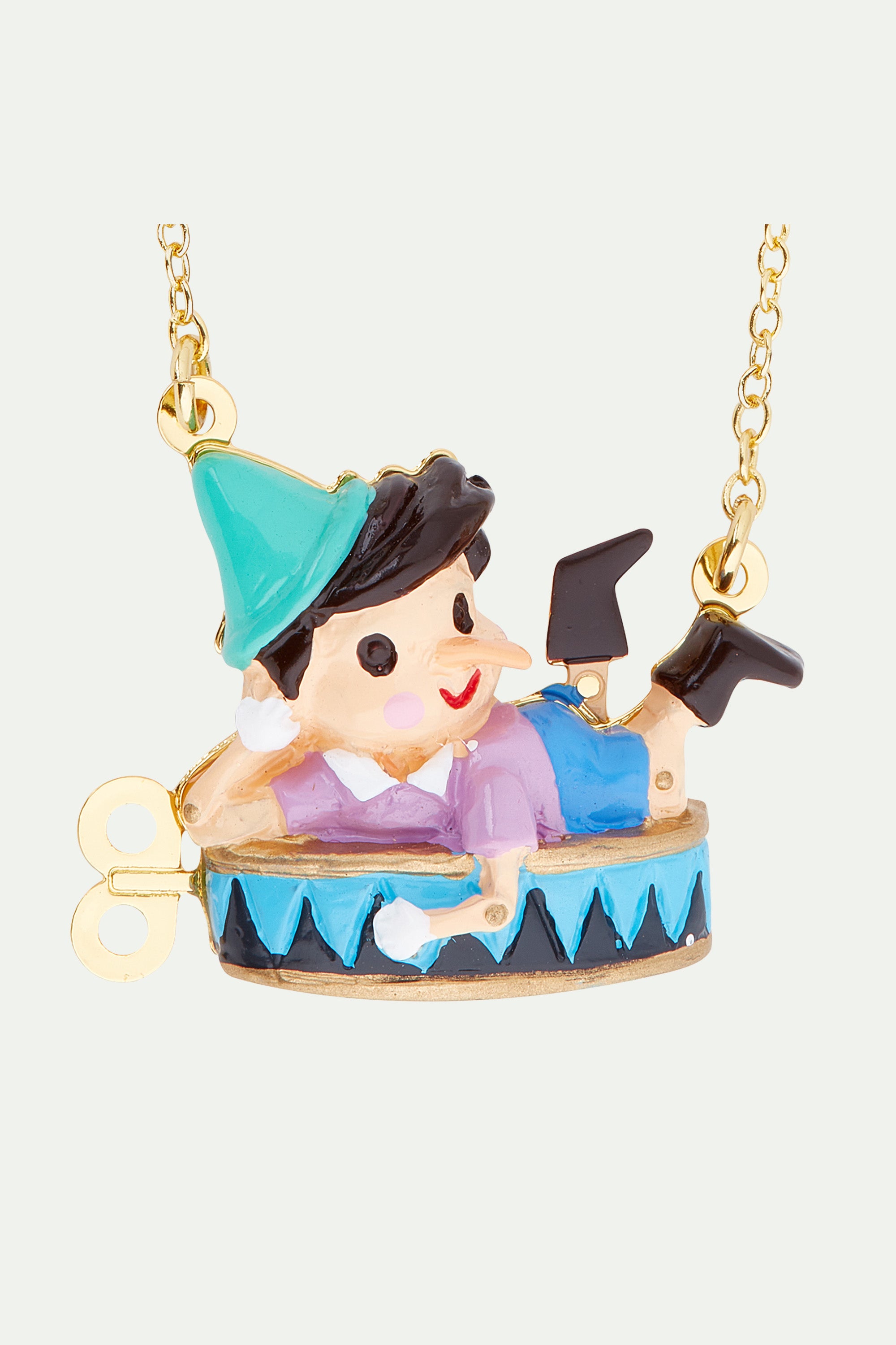 Pinocchio and circus tent necklace