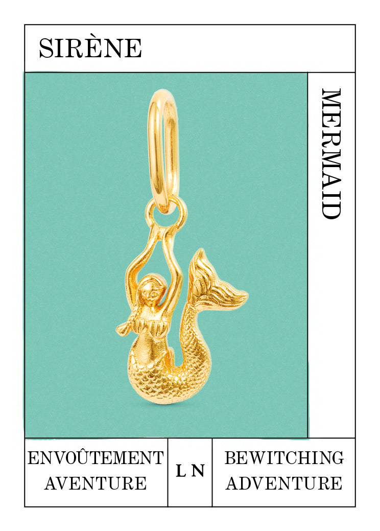 Golden Mermaid pendant, Bewitching and Adventure