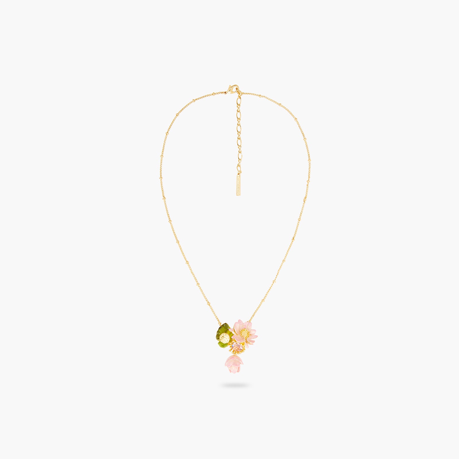 Lotus flower pendant necklace