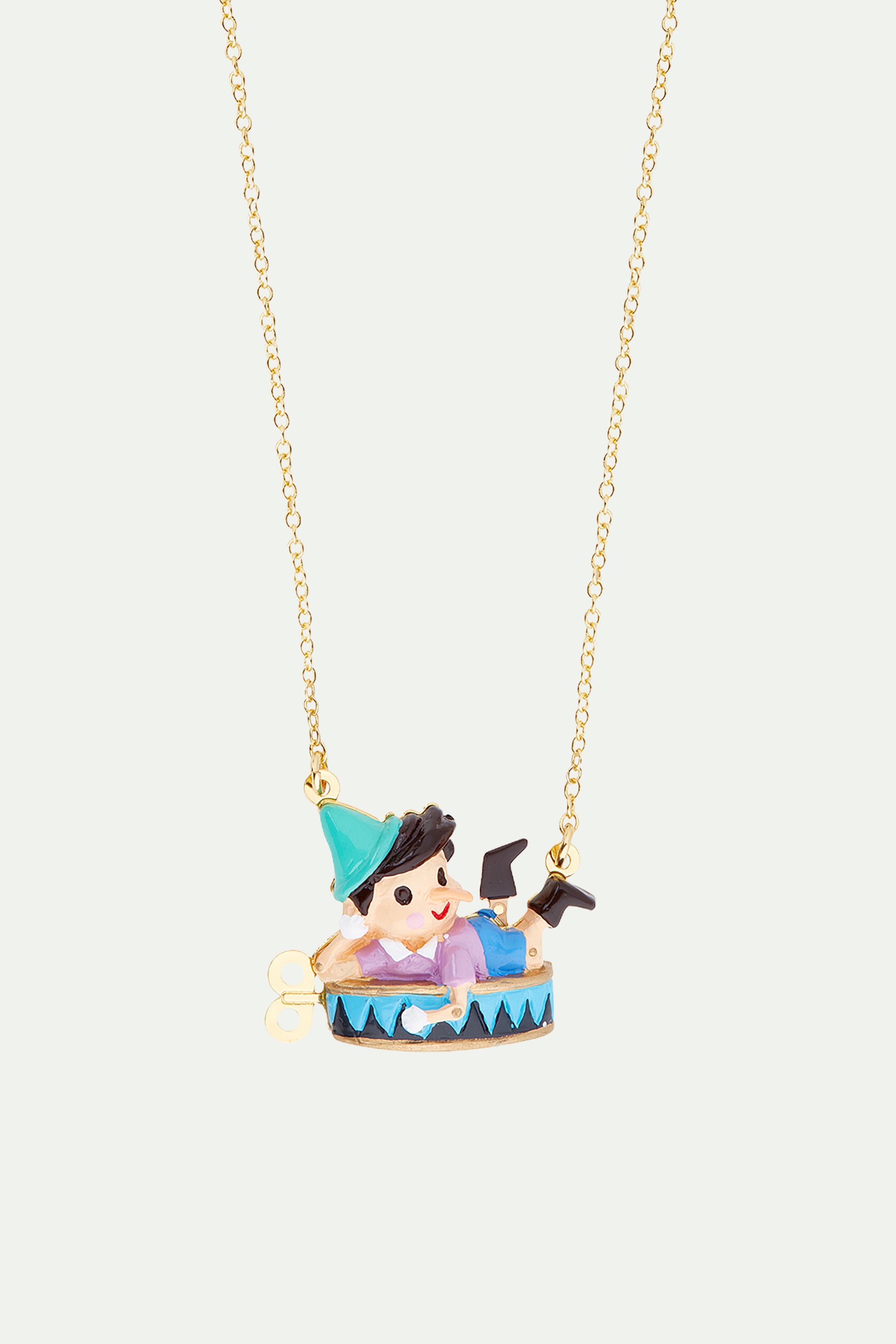 Pinocchio and circus tent necklace