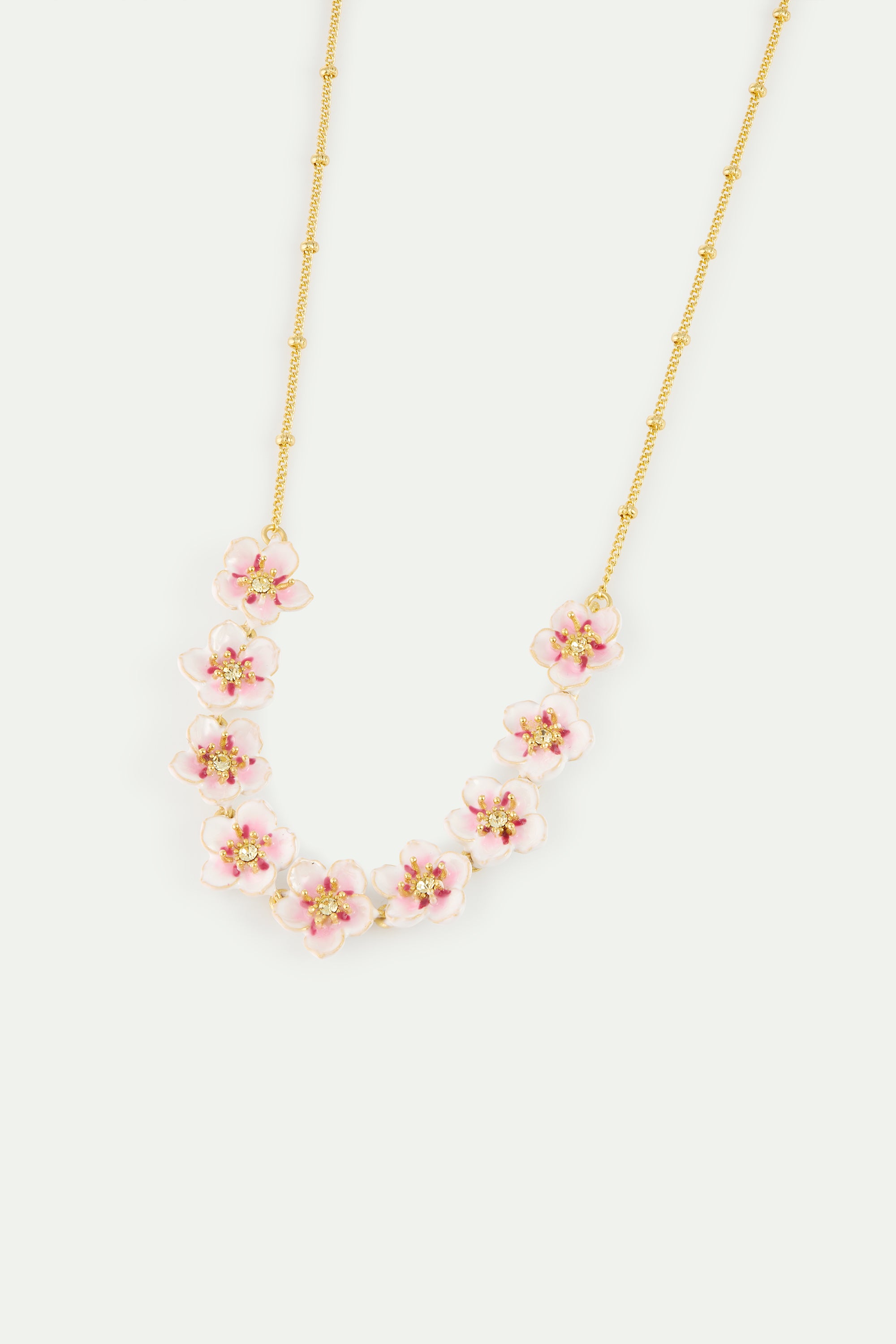 Mini cherry blossom statement necklace