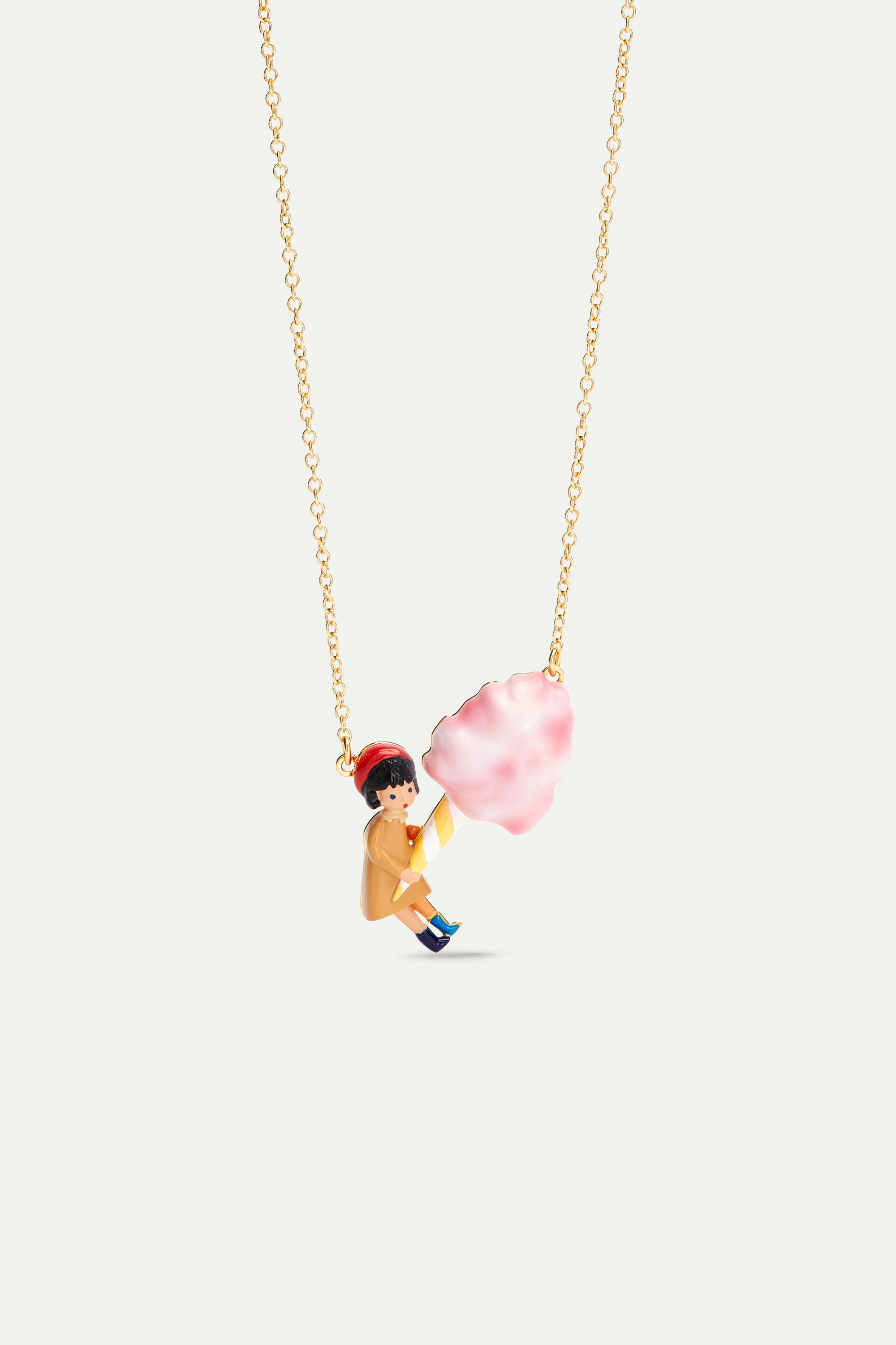 Little girl and candy floss statement necklace