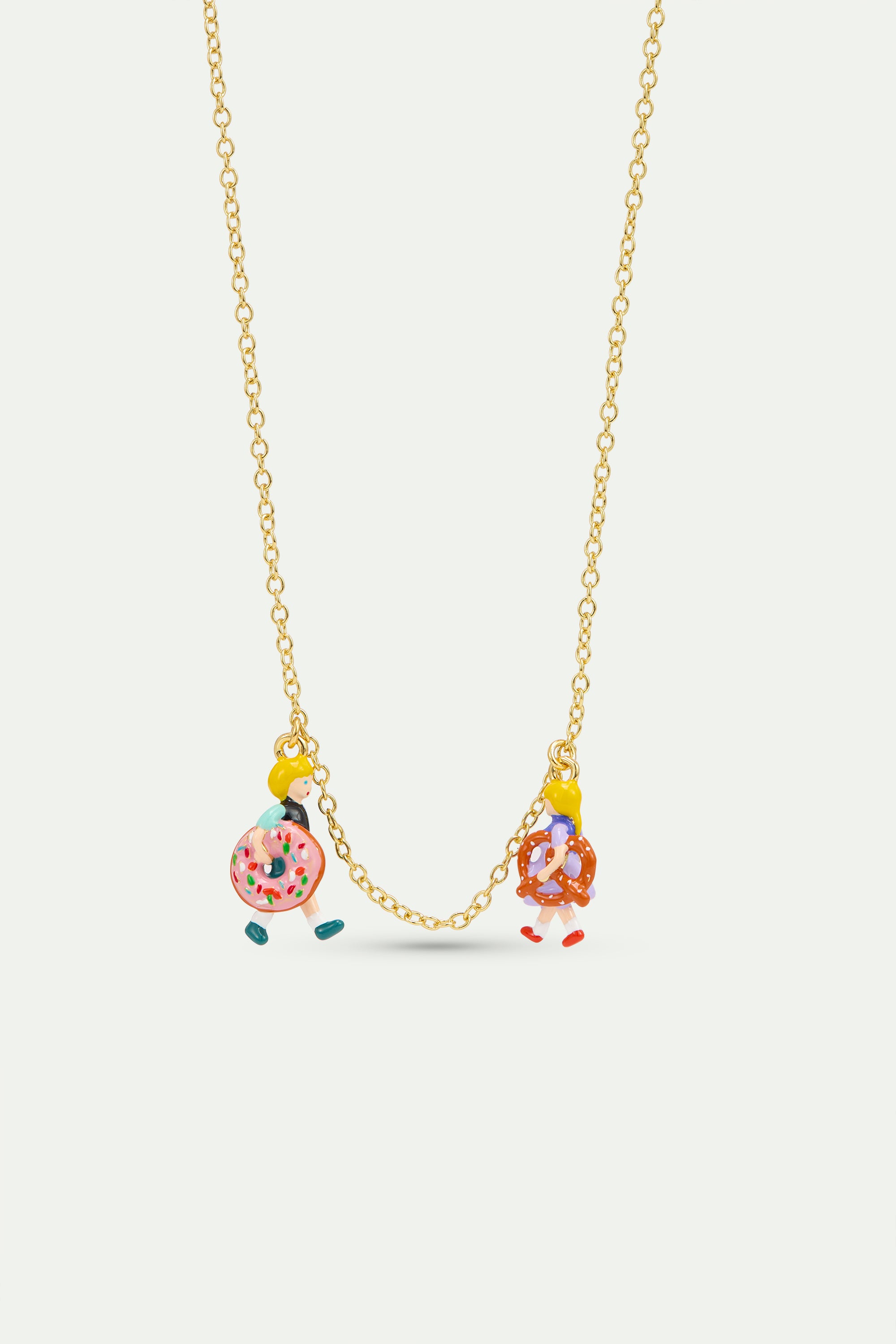 Collier rose Hansel et Gretel