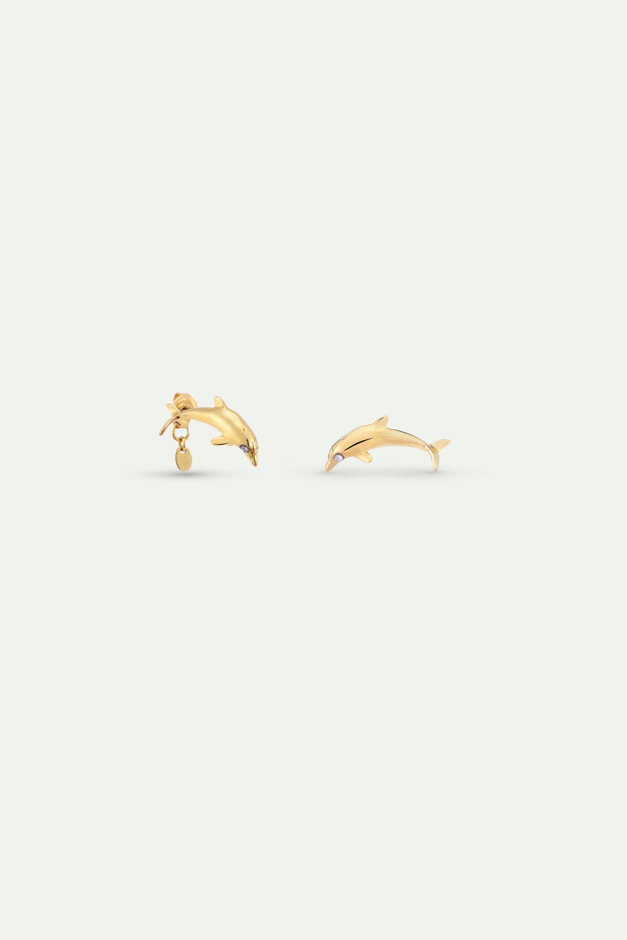 Boucles d'oreilles hook dauphin doré