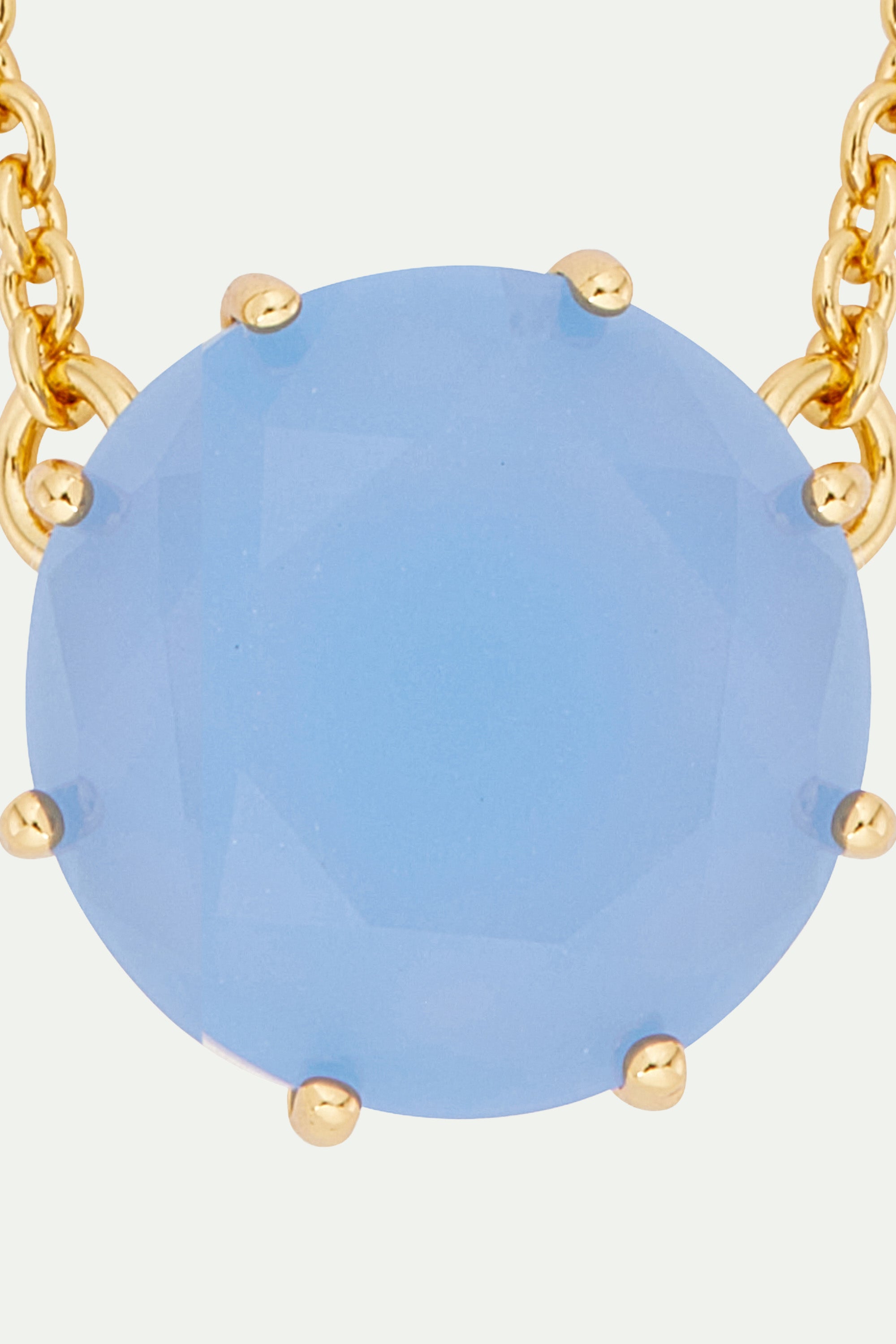 Sky blue Diamantine round pendant necklace