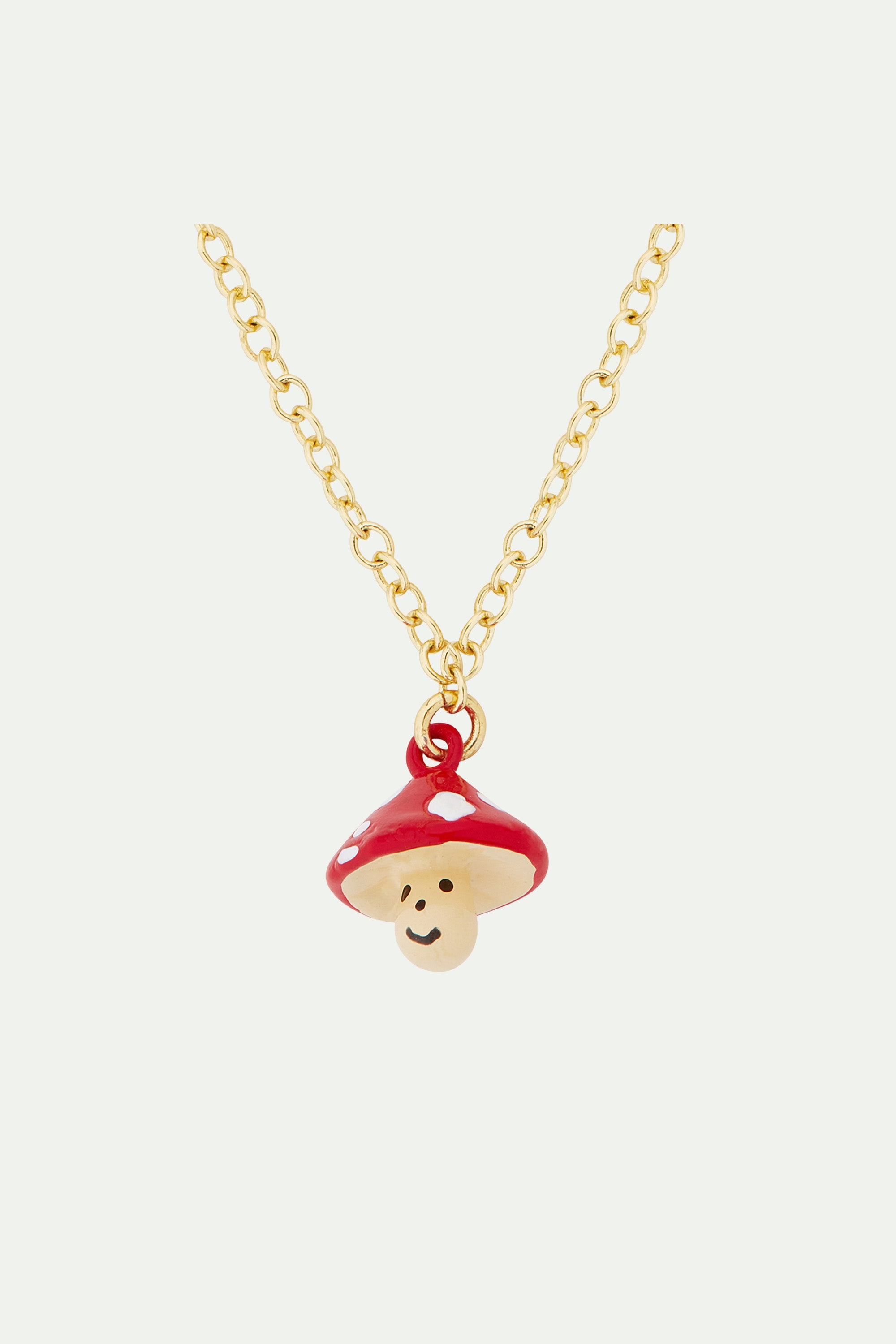 Hiking young gnomes and mushroom charm necklace