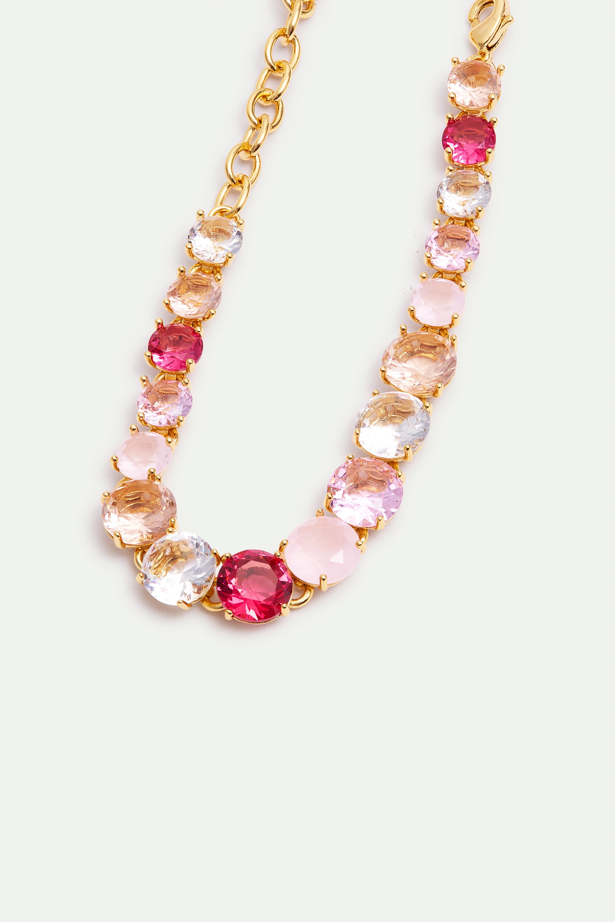 Single row Diamantine bracelet with Rosa Centifolia stones