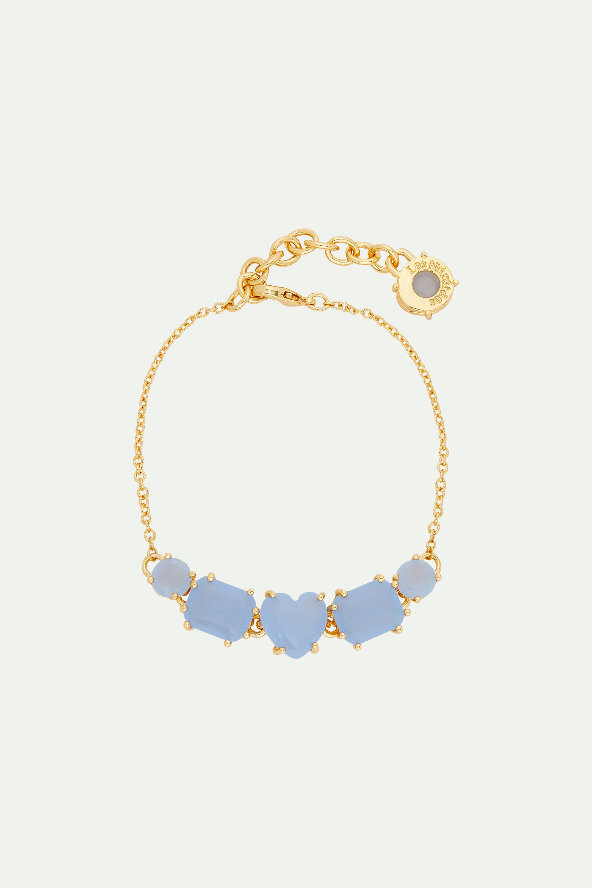 Sky blue Diamantine 5 stone fine bracelet