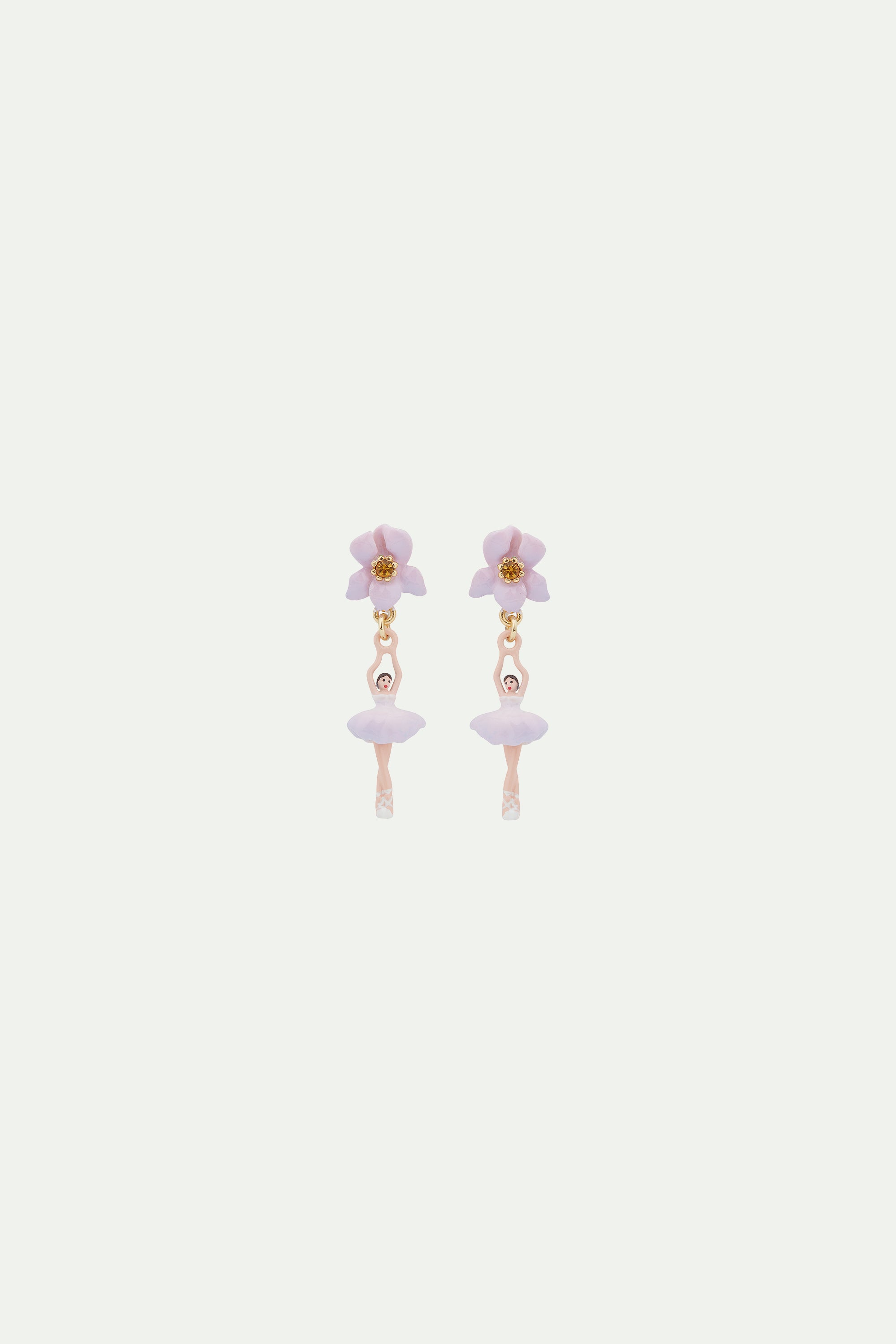 Iris mini ballerina clip-on earrings