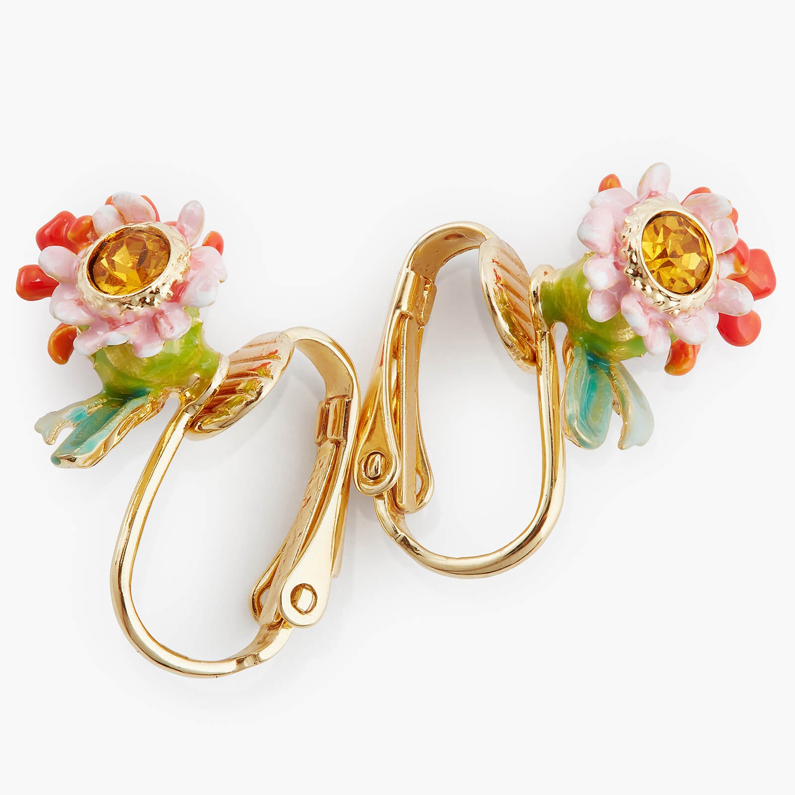 Meadow flowers clip-on earrings