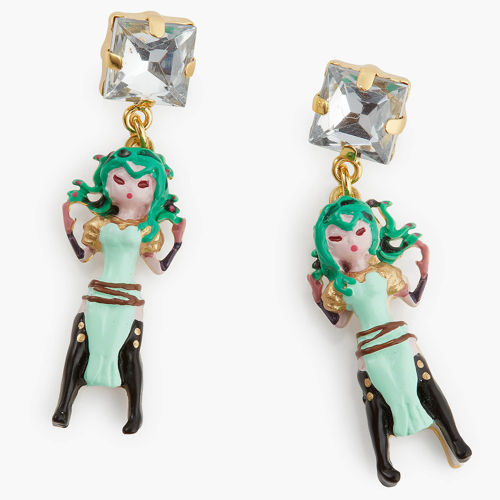 Medusa clip-on earrings