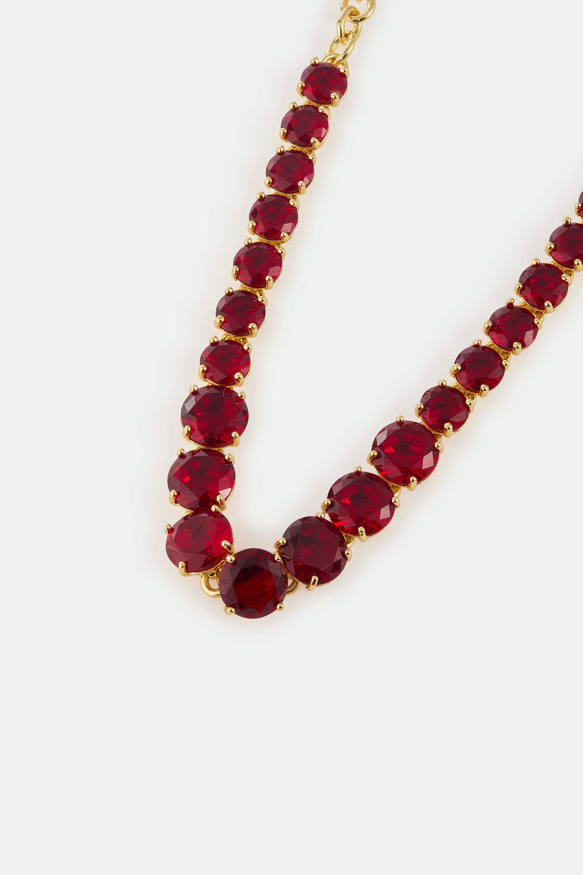 Single row Garnet Red Diamantine bracelet