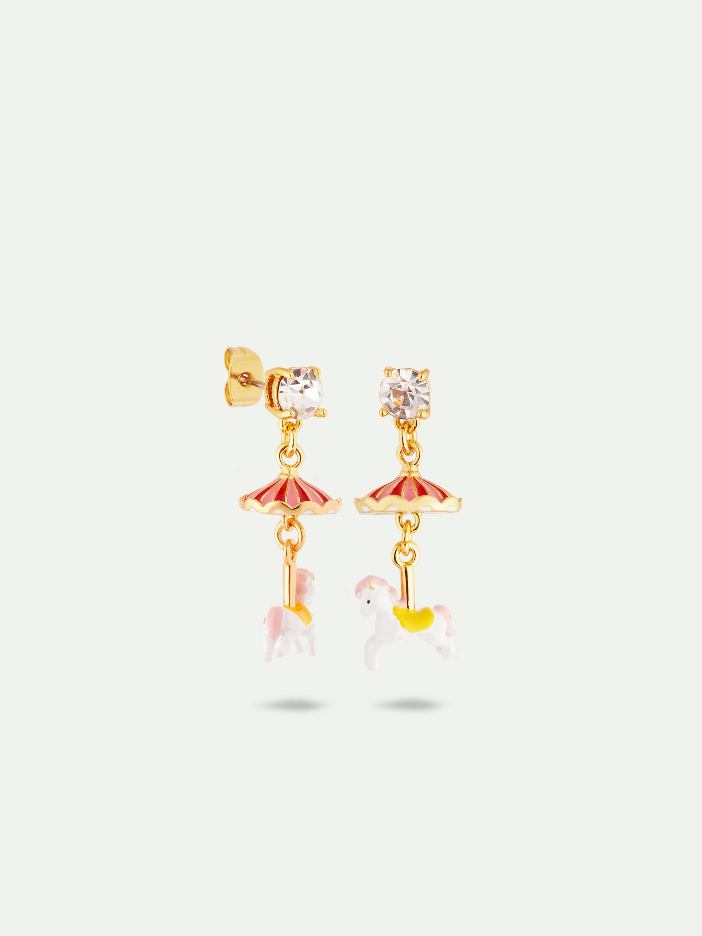 Carousel horse earrings