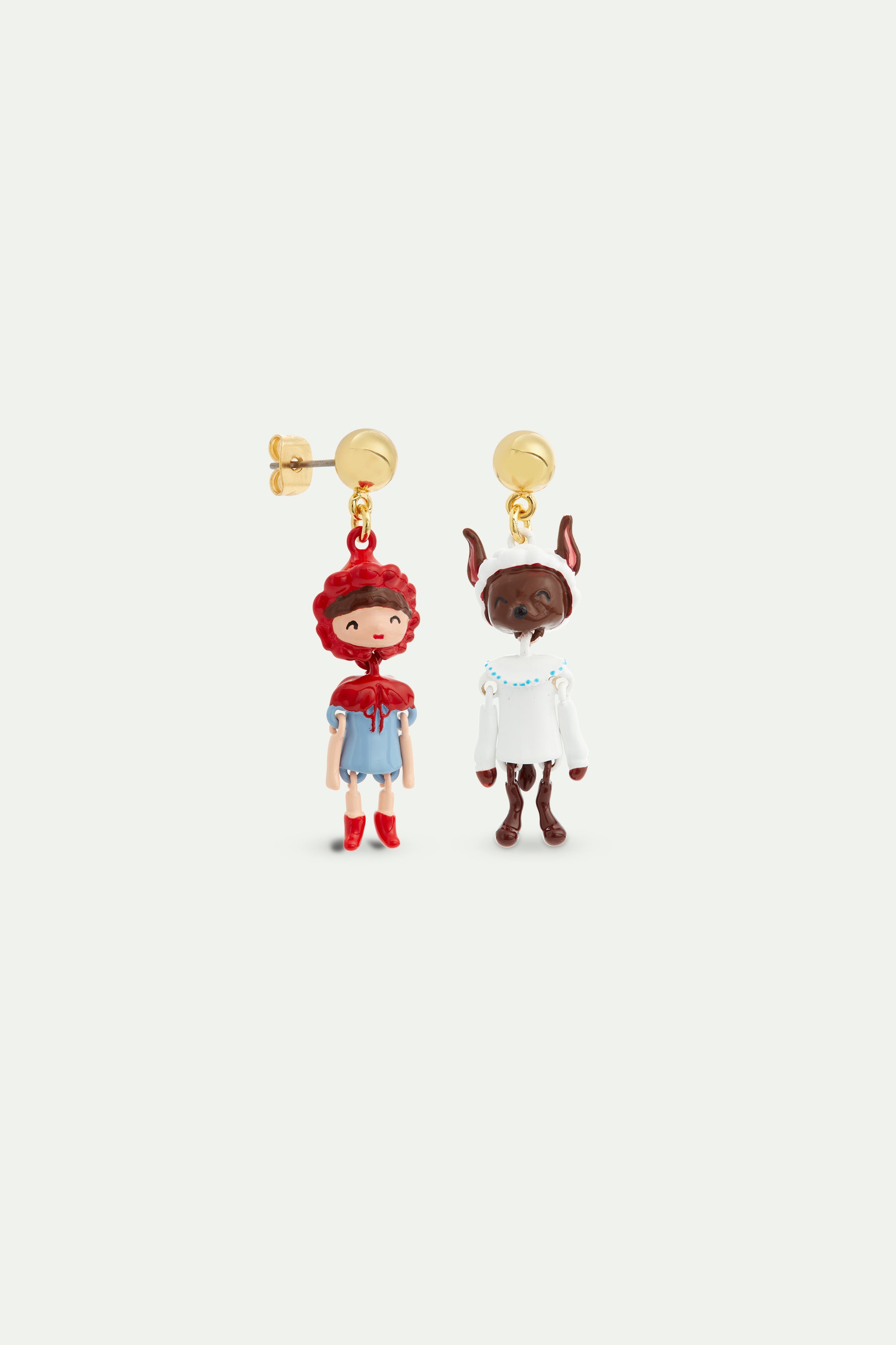 Little Red Riding Hood and Wolf earrings