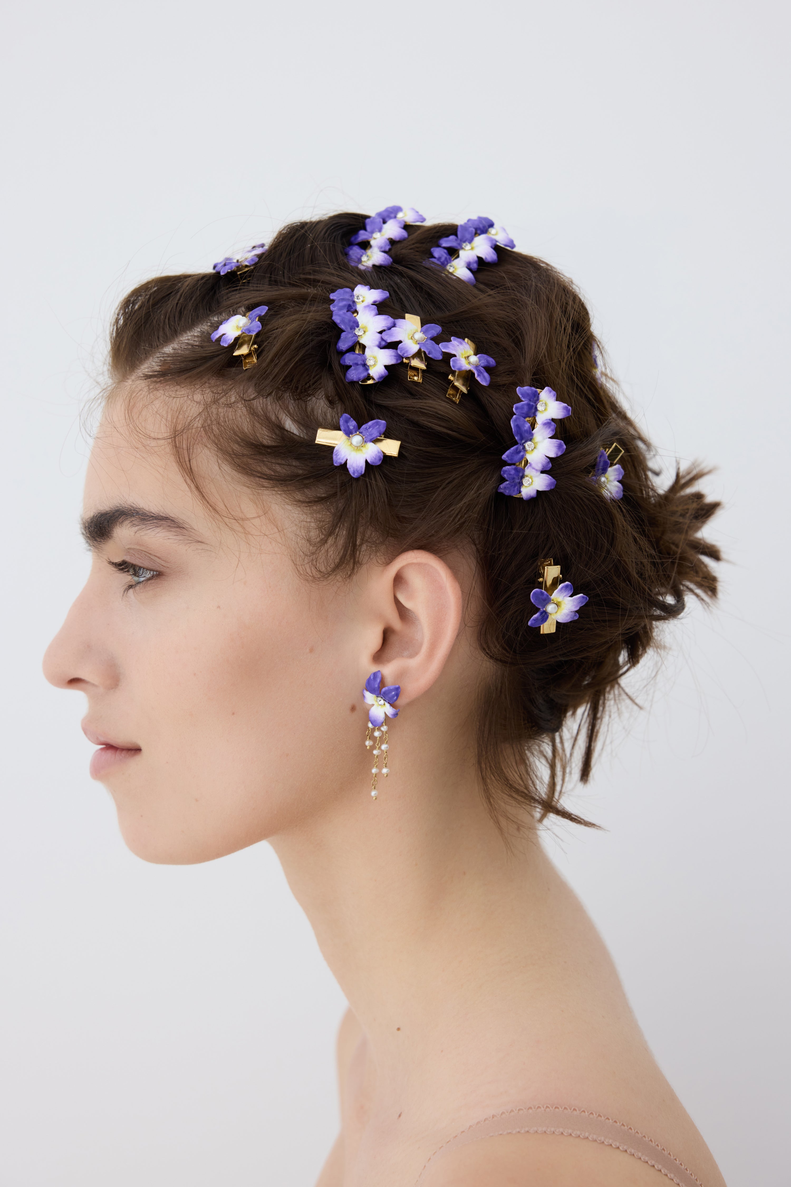 Clip Earrings CHAMPS DE VIOLETTES