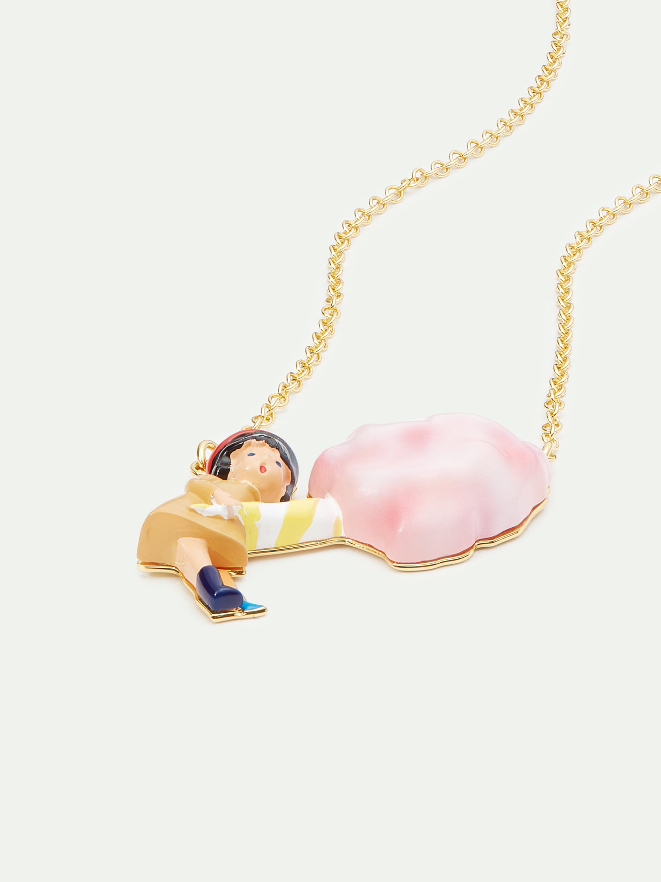 Little girl and candy floss statement necklace