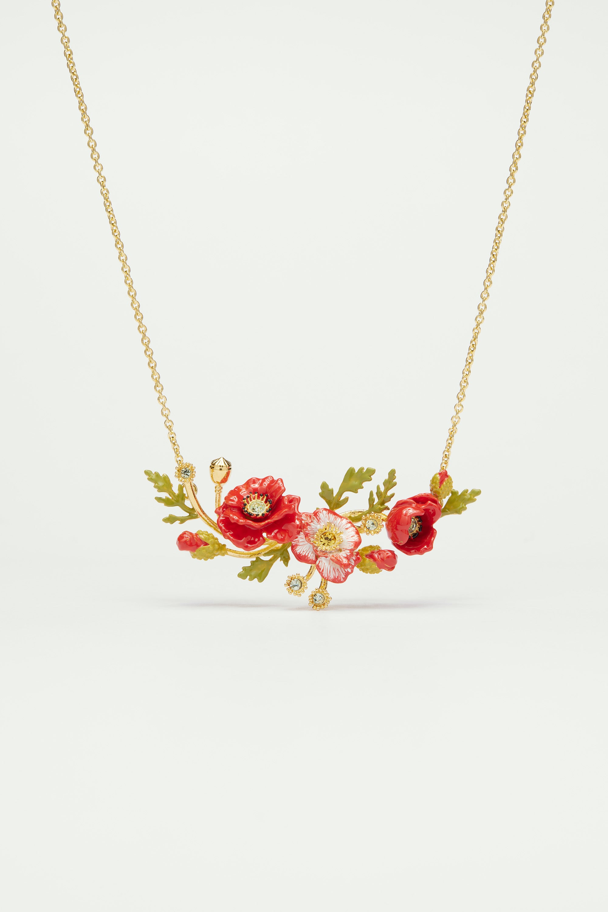 Poppy and daisy statement necklace